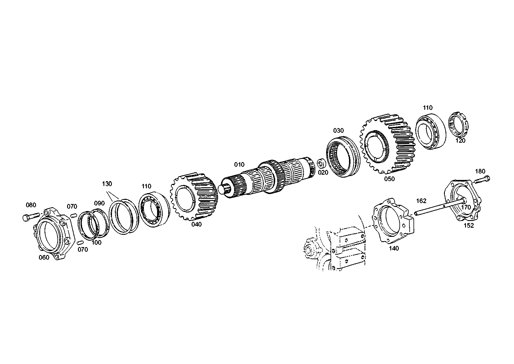 drawing for SCANIA 1414254 - INPUT SHAFT (figure 1)