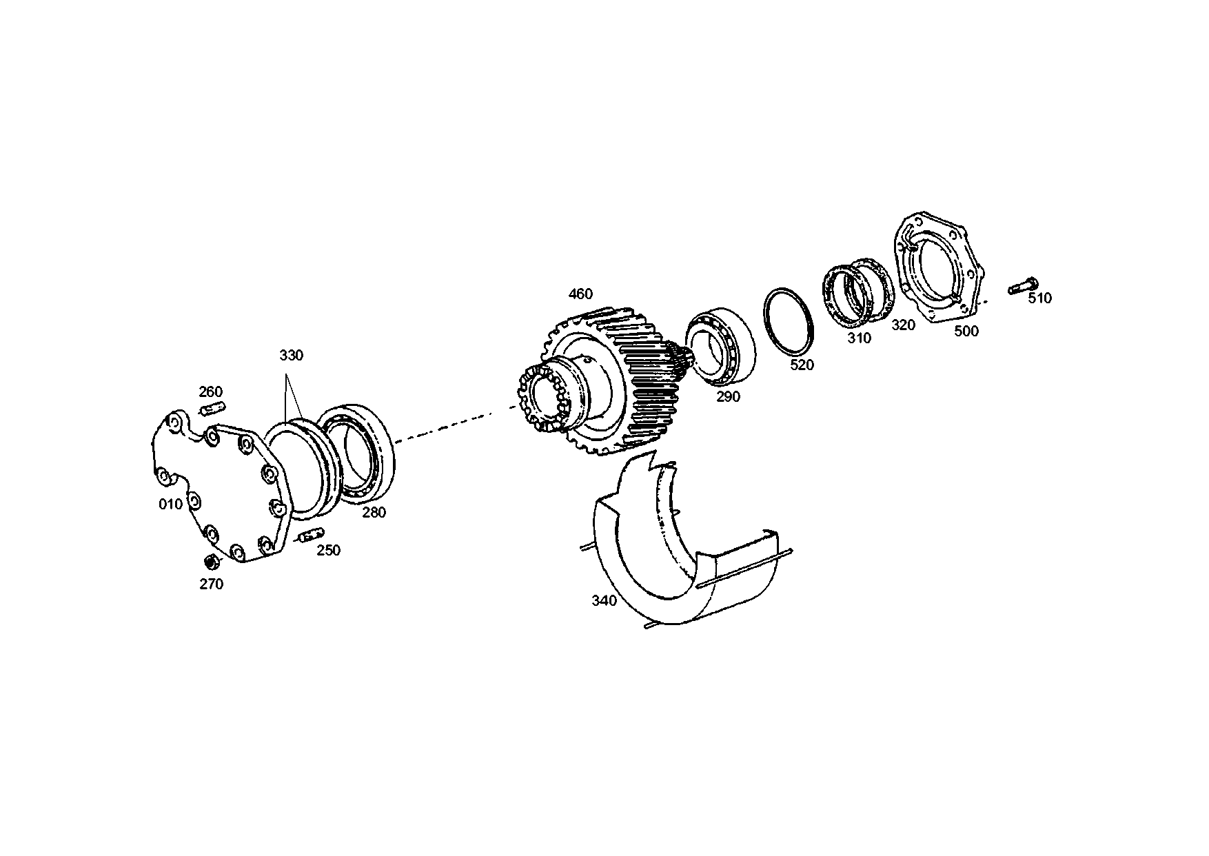 drawing for LUNA EQUIPOS INDUSTRIEALES, S.A. 171600220080 - OUTPUT SHAFT (figure 3)