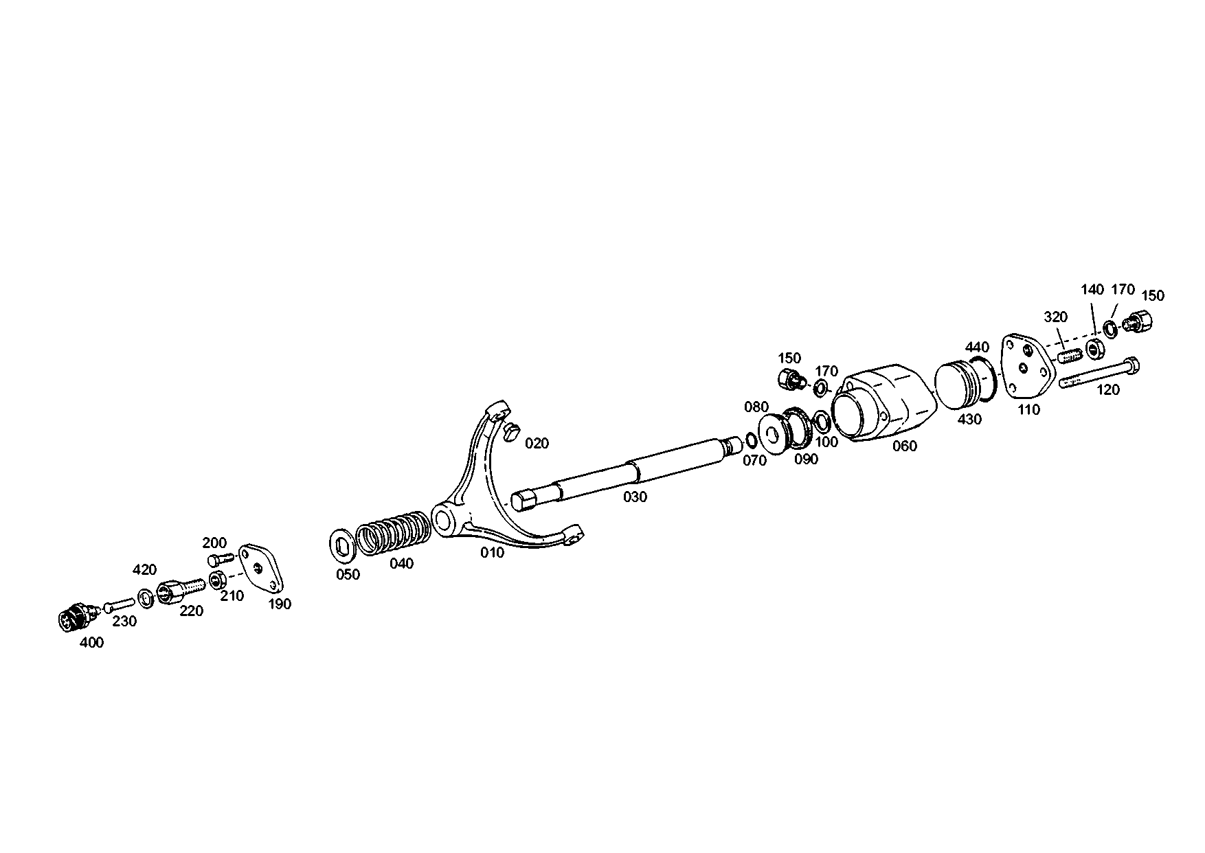 drawing for XUZHOU 171600240025 - GEAR SHIFT FORK (figure 1)