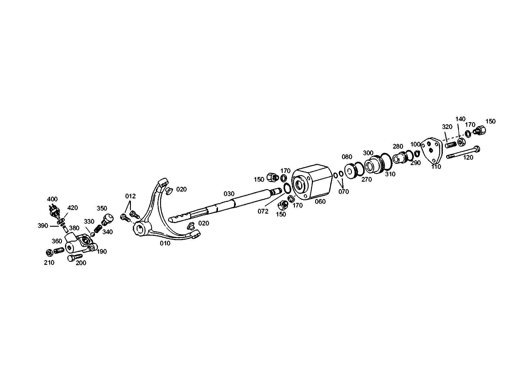 drawing for GINAF 172000240009 - GEAR SHIFT FORK (figure 1)