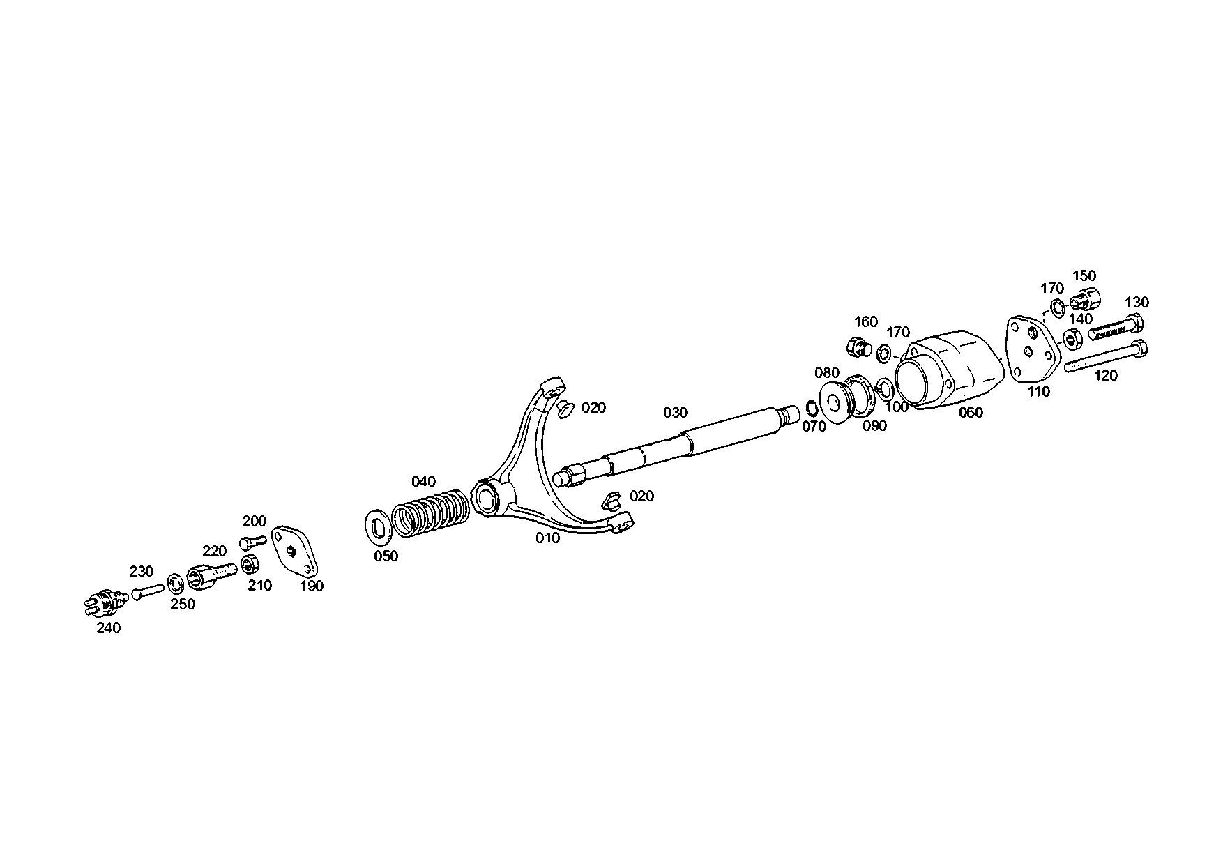 drawing for LUNA EQUIPOS INDUSTRIEALES, S.A. 171600240009 - SHIFTER ROD (figure 2)