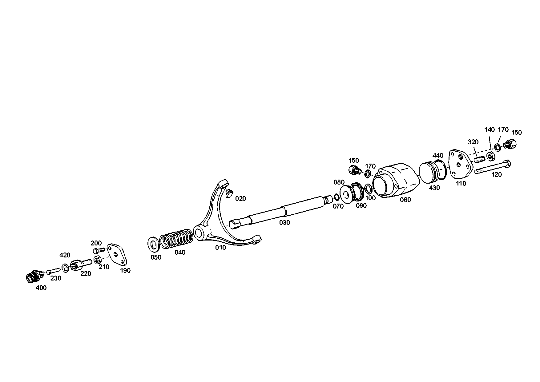 drawing for SCANIA 1357877 - SHIFT CYLINDER (figure 4)