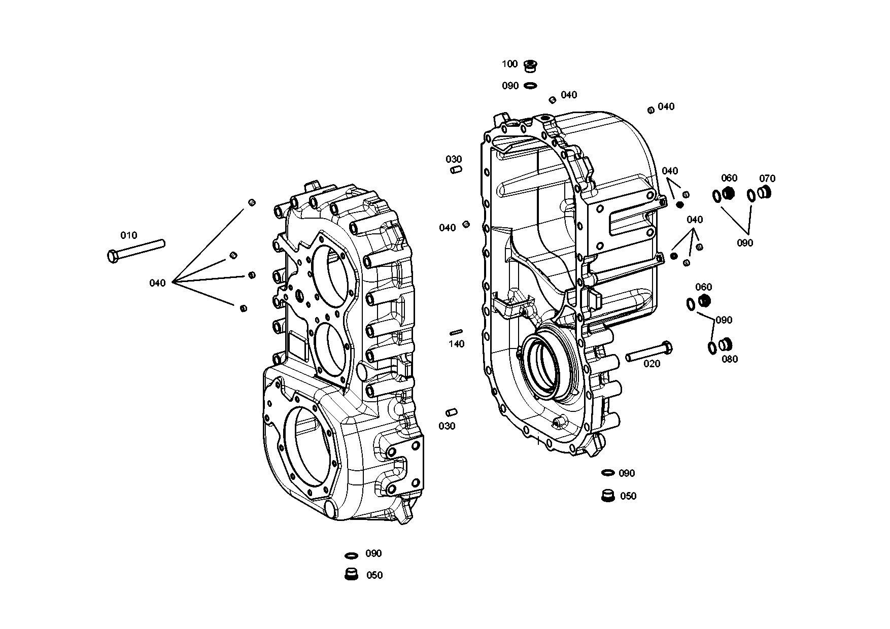 drawing for SCANIA 1404515 - HOUSING (figure 2)