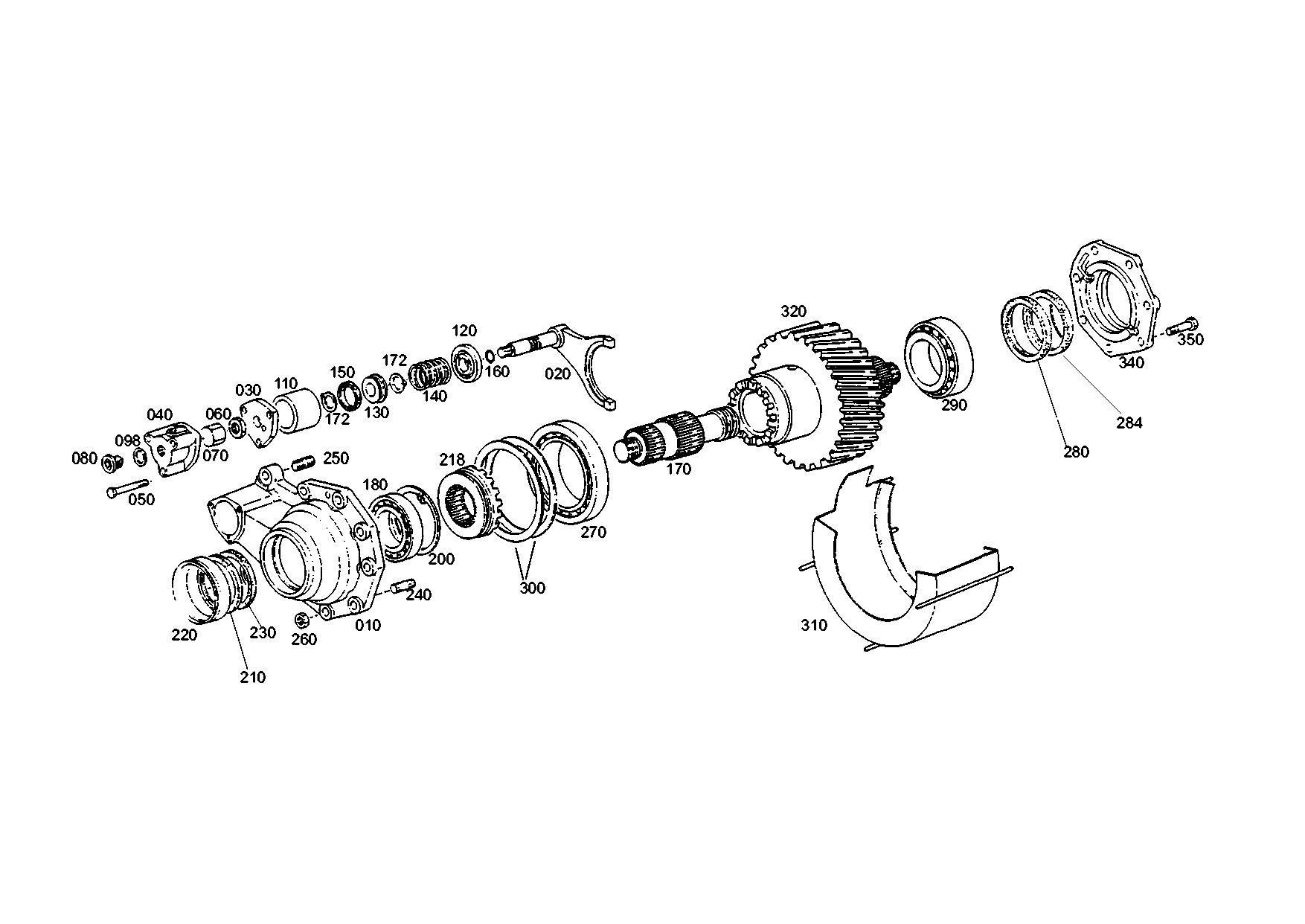 drawing for GINAF 172000220058 - OUTPUT SHAFT (figure 1)