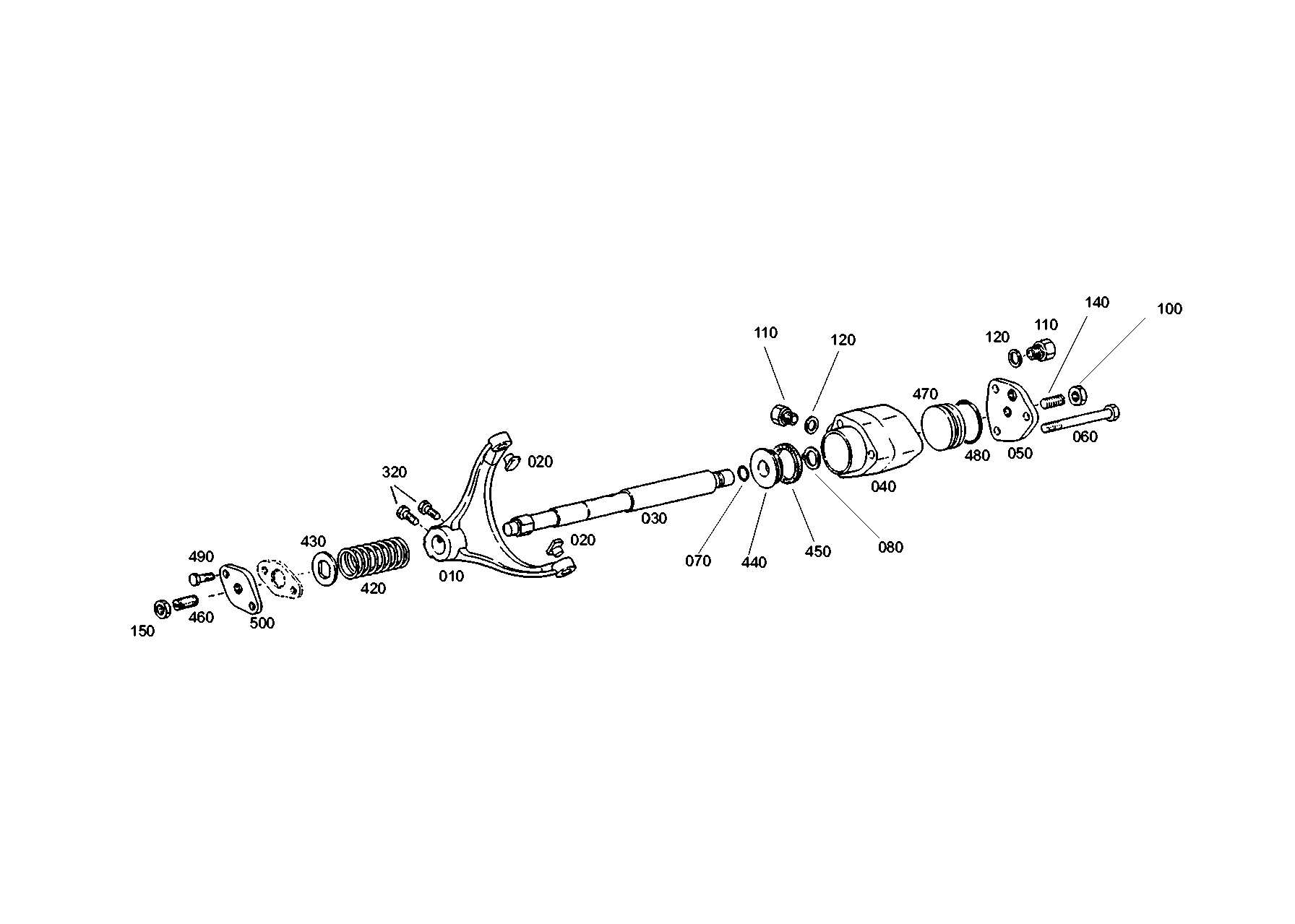 drawing for MARMON Herring MVG201112 - SHIFTER ROD (figure 1)