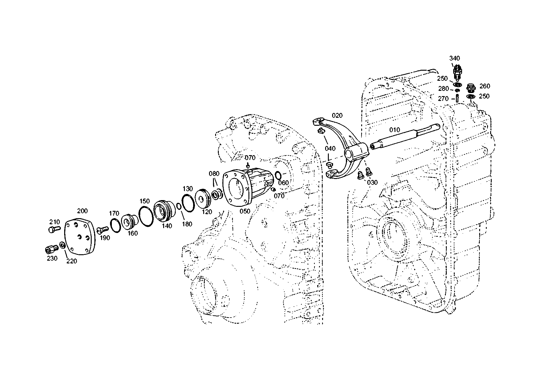 drawing for RENAULT 5001868392 - SHIFT CYLINDER (figure 1)