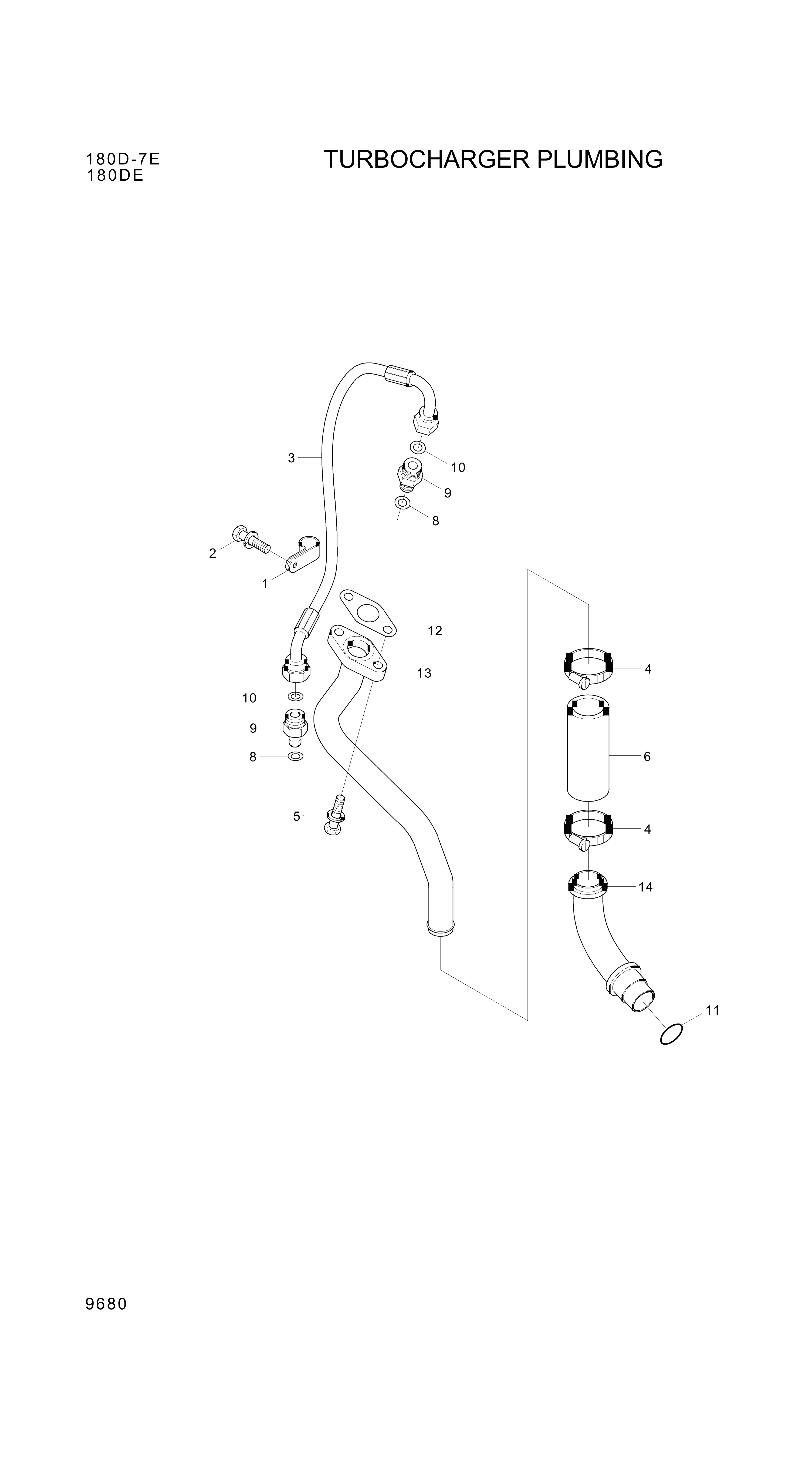 drawing for Hyundai Construction Equipment YUBP-07081 - HOSE (figure 1)