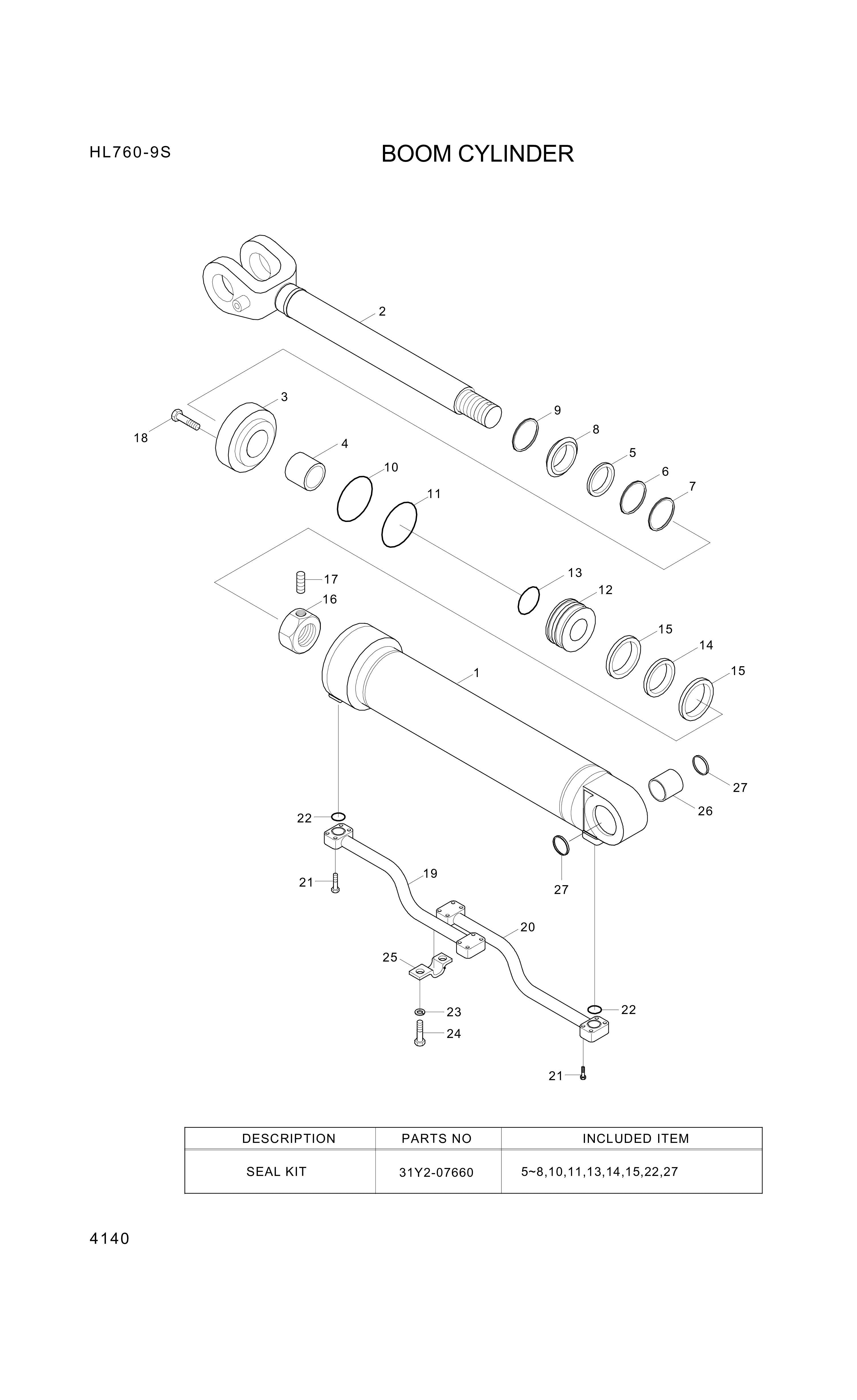 drawing for Hyundai Construction Equipment 341-21 - BOLT (figure 1)