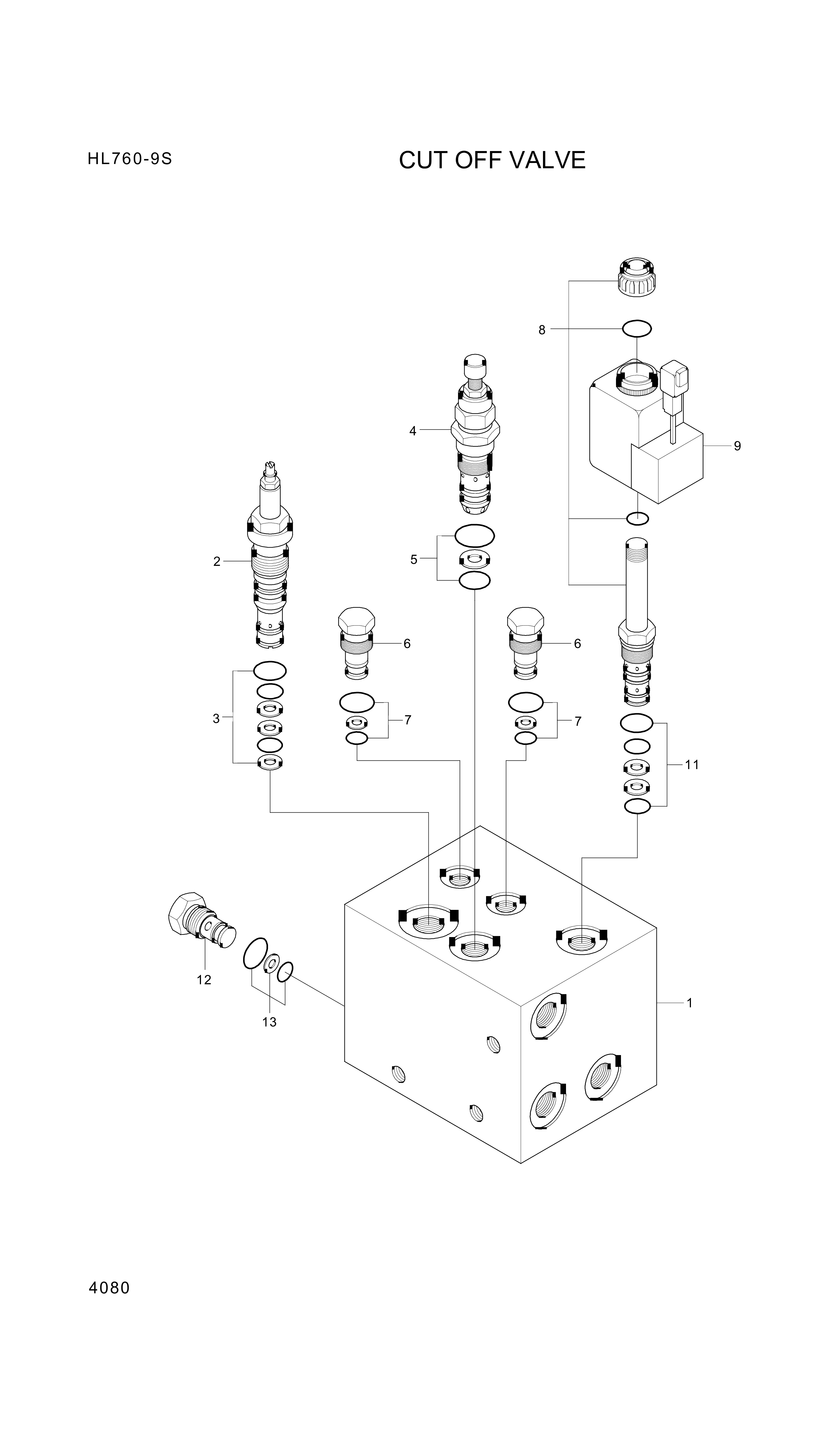 drawing for Hyundai Construction Equipment XKAL-00014 - VALVE-CHECK (figure 1)