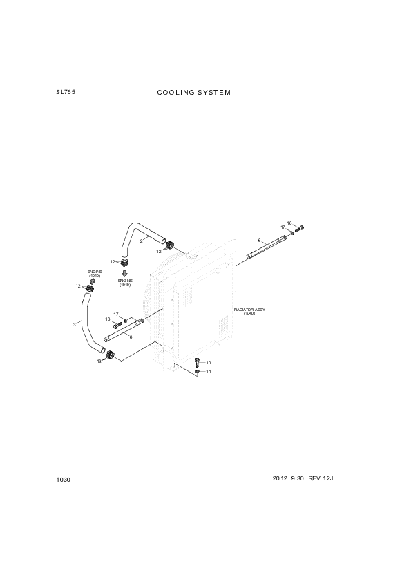 drawing for Hyundai Construction Equipment S015-120302 - BOLT-HEX (figure 1)