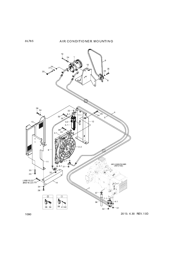 drawing for Hyundai Construction Equipment 11NB-90110 - CONDENSER ASSY (figure 1)