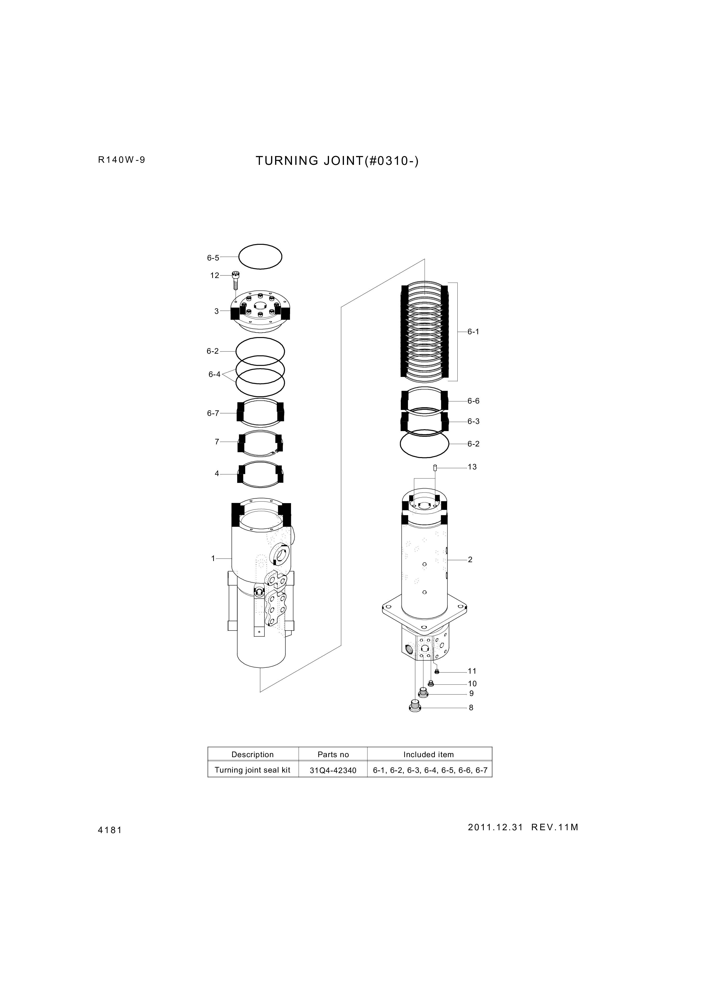 drawing for Hyundai Construction Equipment 2Q2212000 - O-RING (figure 2)