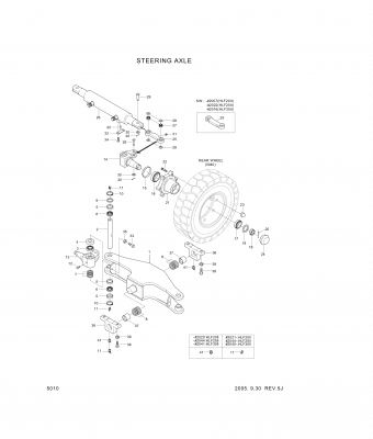 Technical drawing of Hyundai Construction Equipment 3555003000-01 WASHER with dimensions and layout