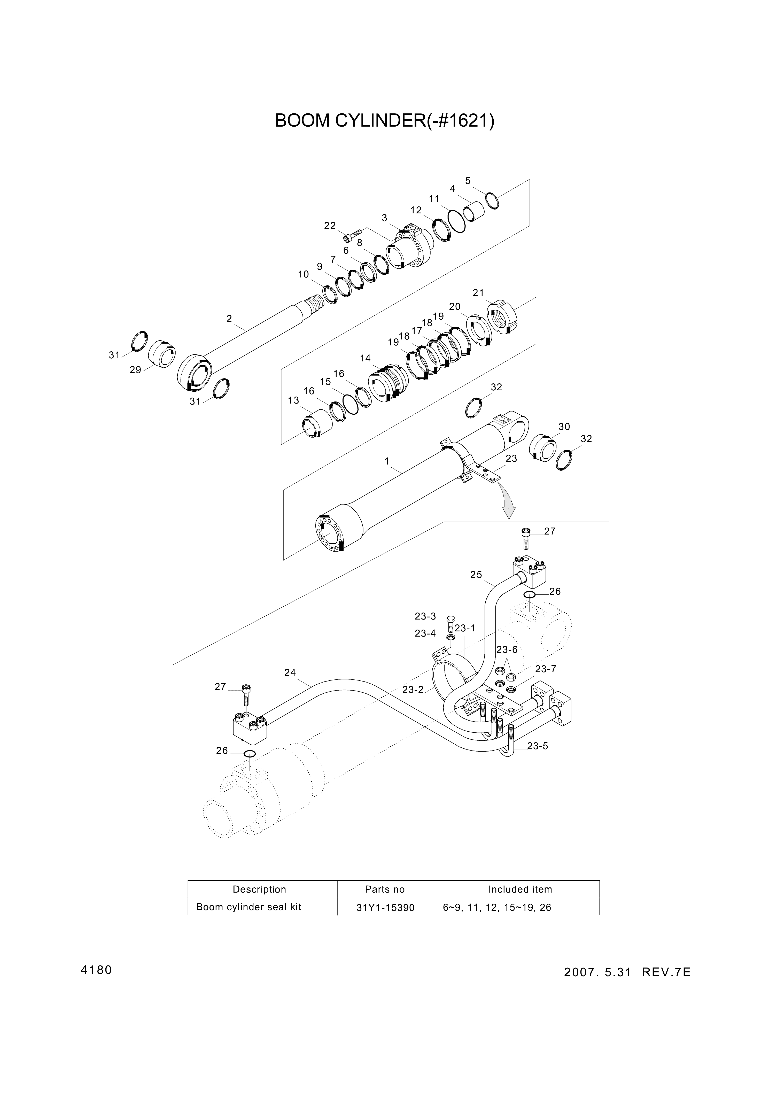 drawing for Hyundai Construction Equipment S017-023430 - BOLT-U (figure 4)