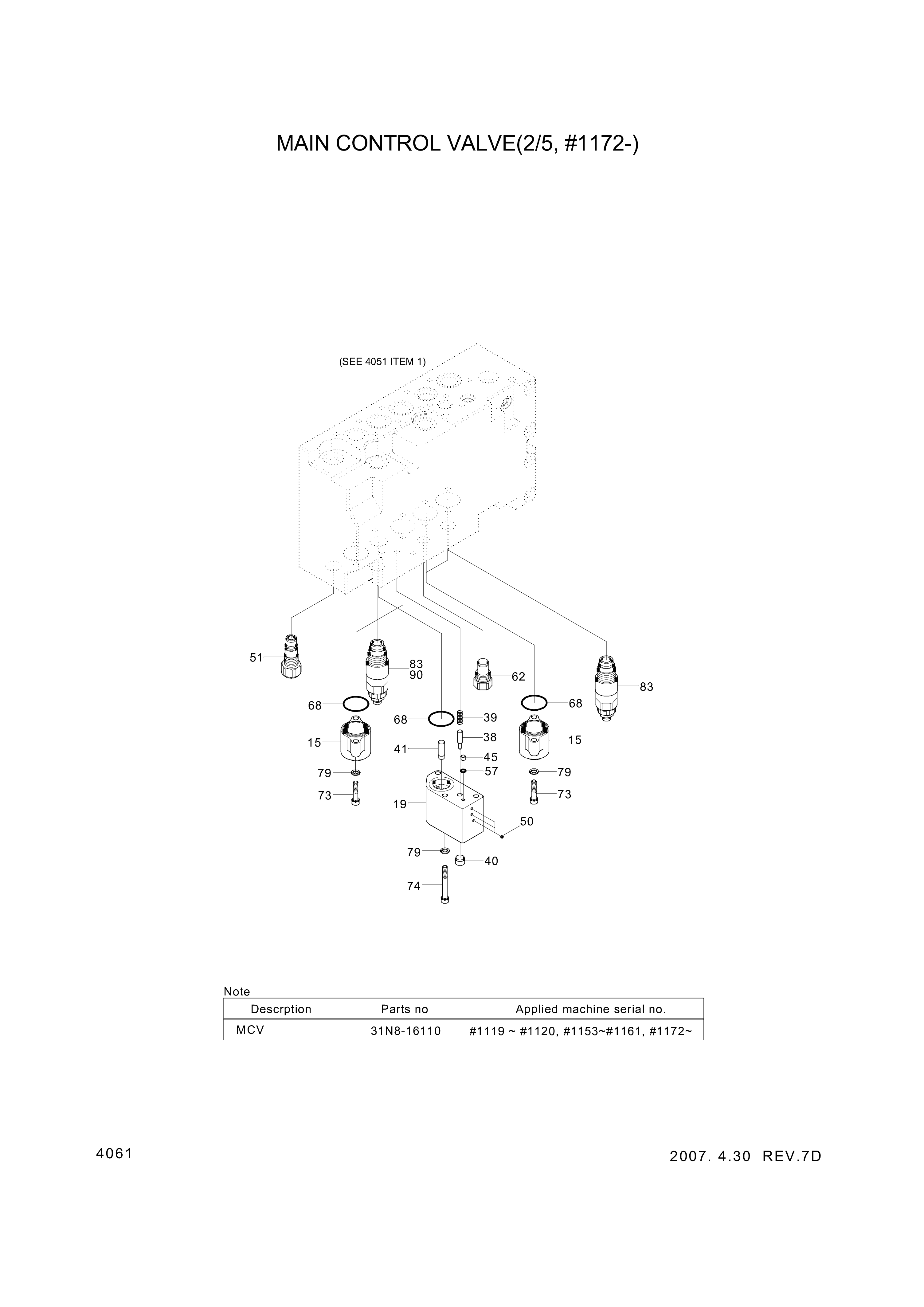drawing for Hyundai Construction Equipment XKBF-01418 - VALVE ASSY-RELIEF/PORT (figure 3)