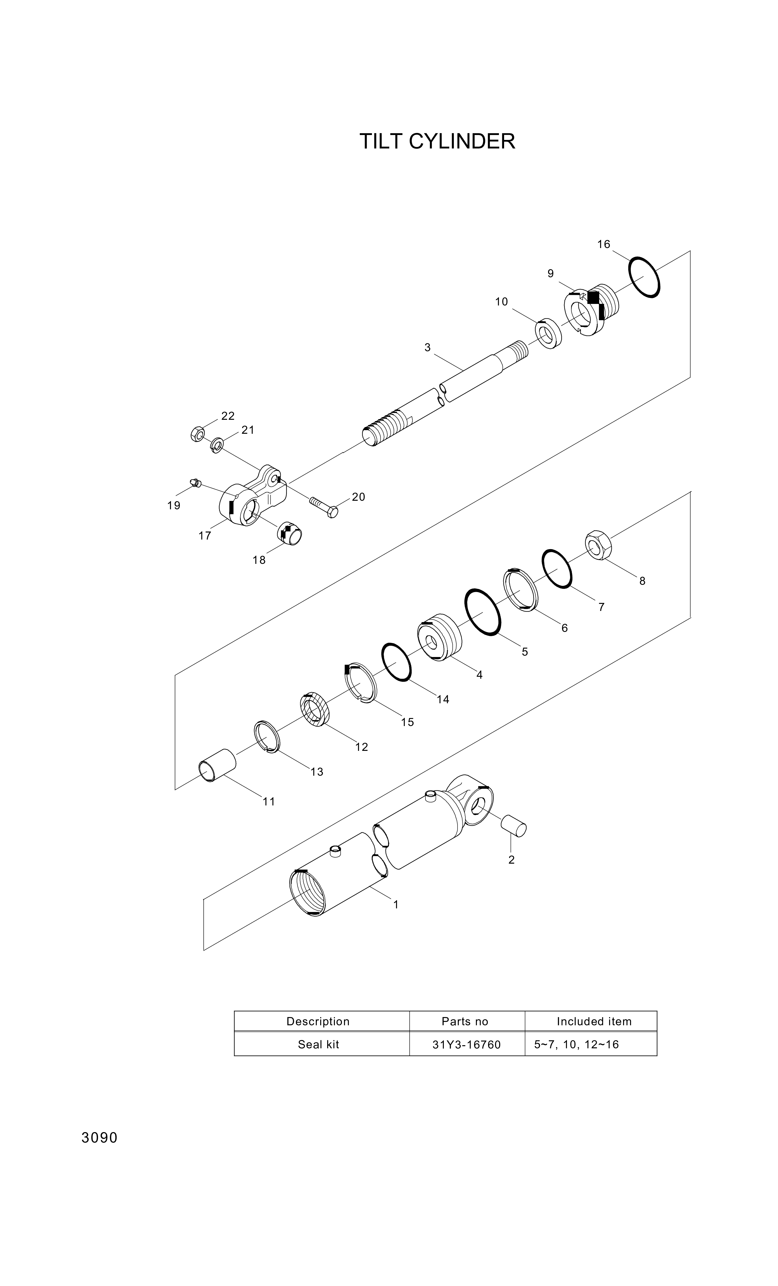 drawing for Hyundai Construction Equipment 000124 - BOLT (figure 2)