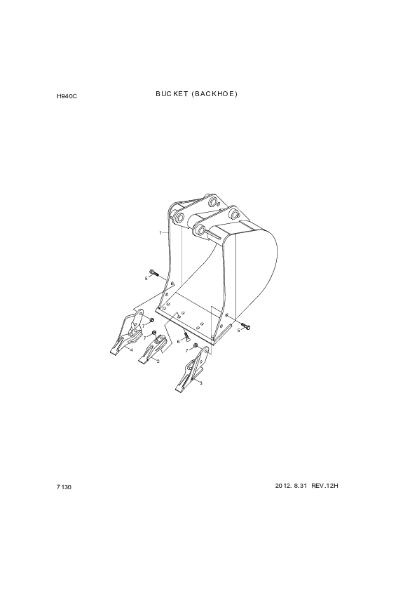 drawing for Hyundai Construction Equipment S206-201006 - NUT-HEX (figure 1)