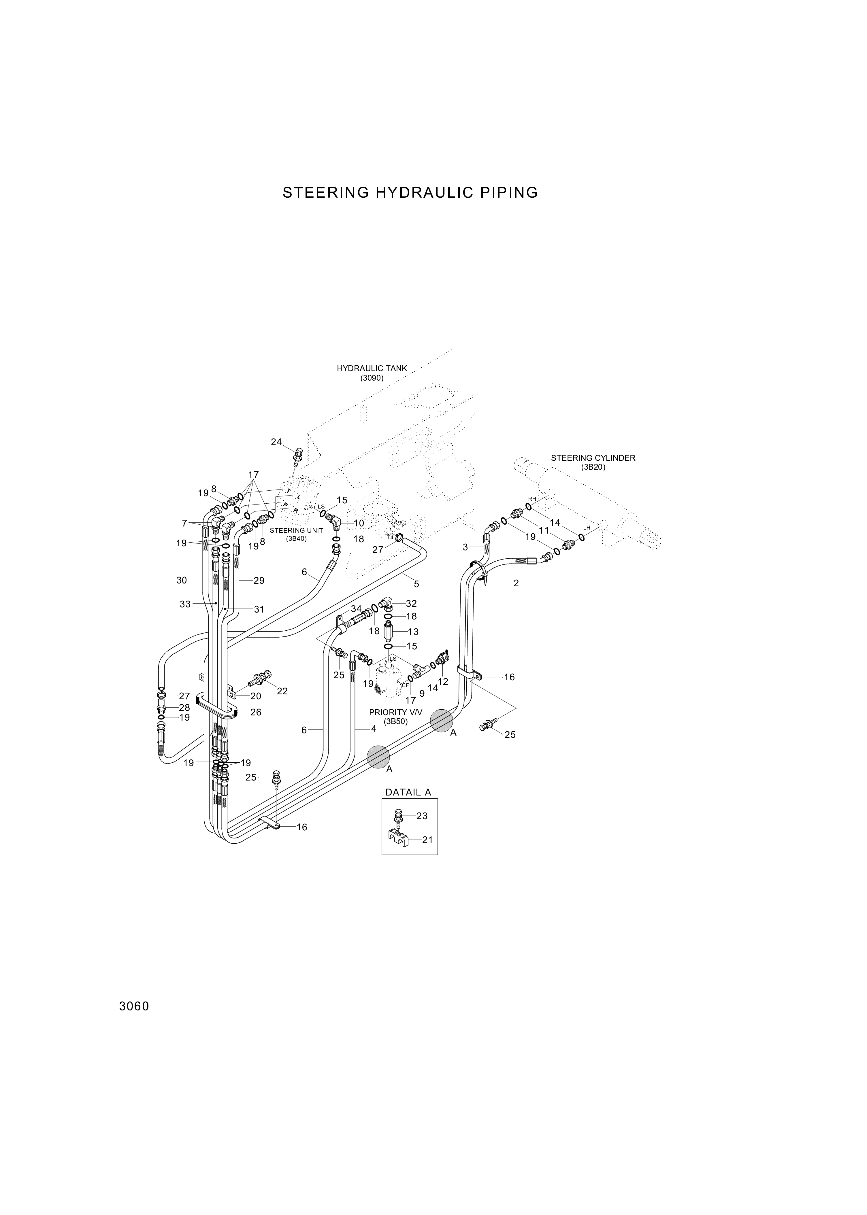 drawing for Hyundai Construction Equipment P930-064012 - HOSE ASSY-ORFS&THD (figure 1)