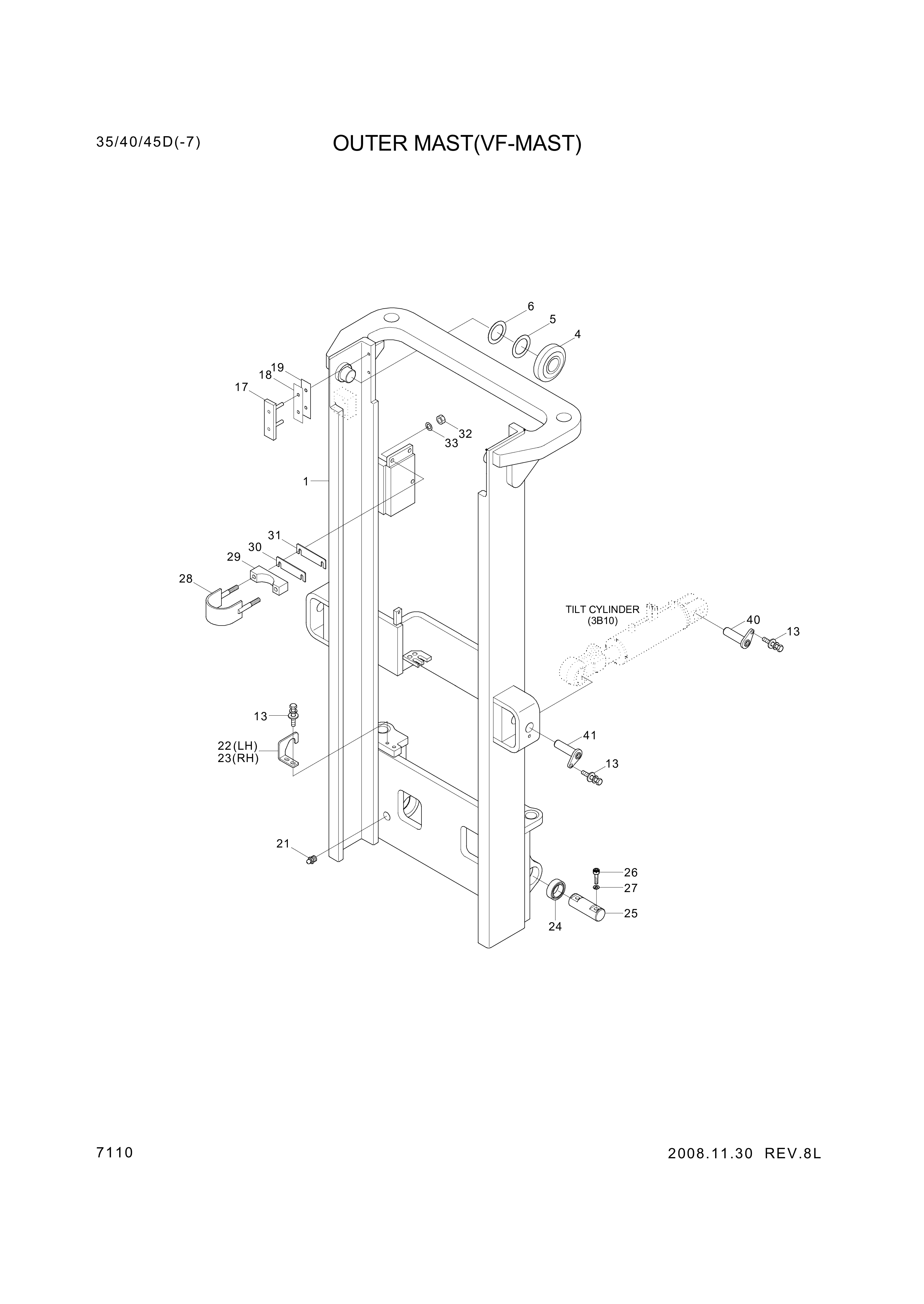 drawing for Hyundai Construction Equipment 61HA-18020 - LINER-BACKUP (figure 2)