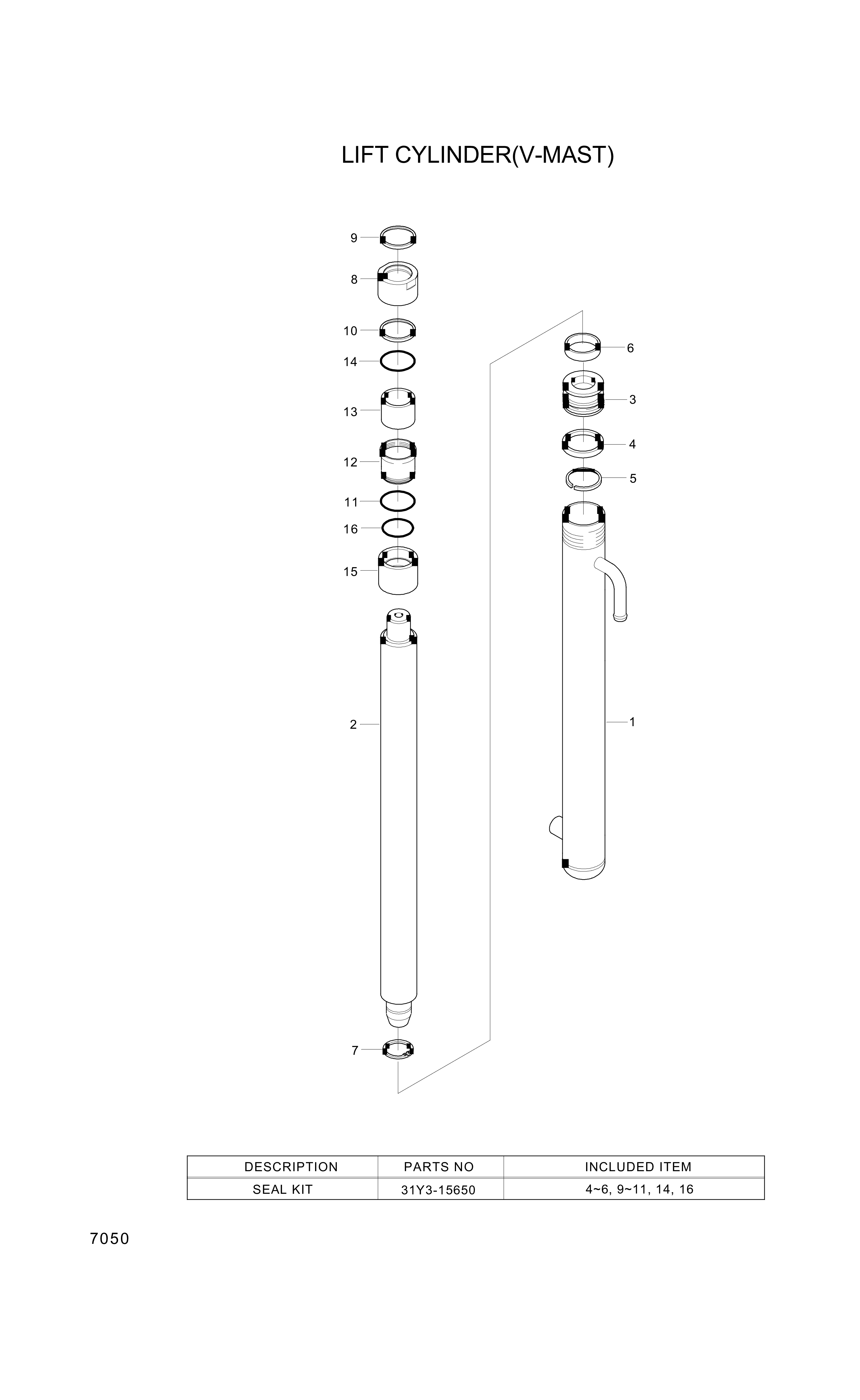 drawing for Hyundai Construction Equipment 352-04 - BUSHING (figure 2)