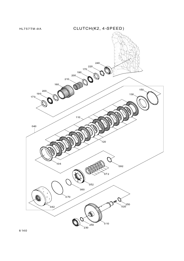 drawing for Hyundai Construction Equipment 0501-210-917 - CLUTCH DISC-OUT (figure 2)