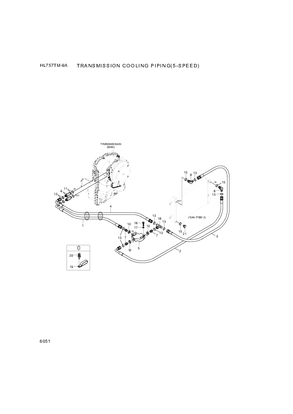 Technical drawing of Hyundai Construction Equipment P933-162033 HOSE ASSY-ORFS&amp;THD with dimensions and layout