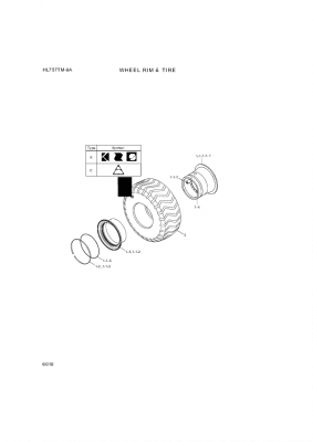 drawing for Hyundai Construction Equipment 81LG-40110 - WHEELRIM (figure 1)