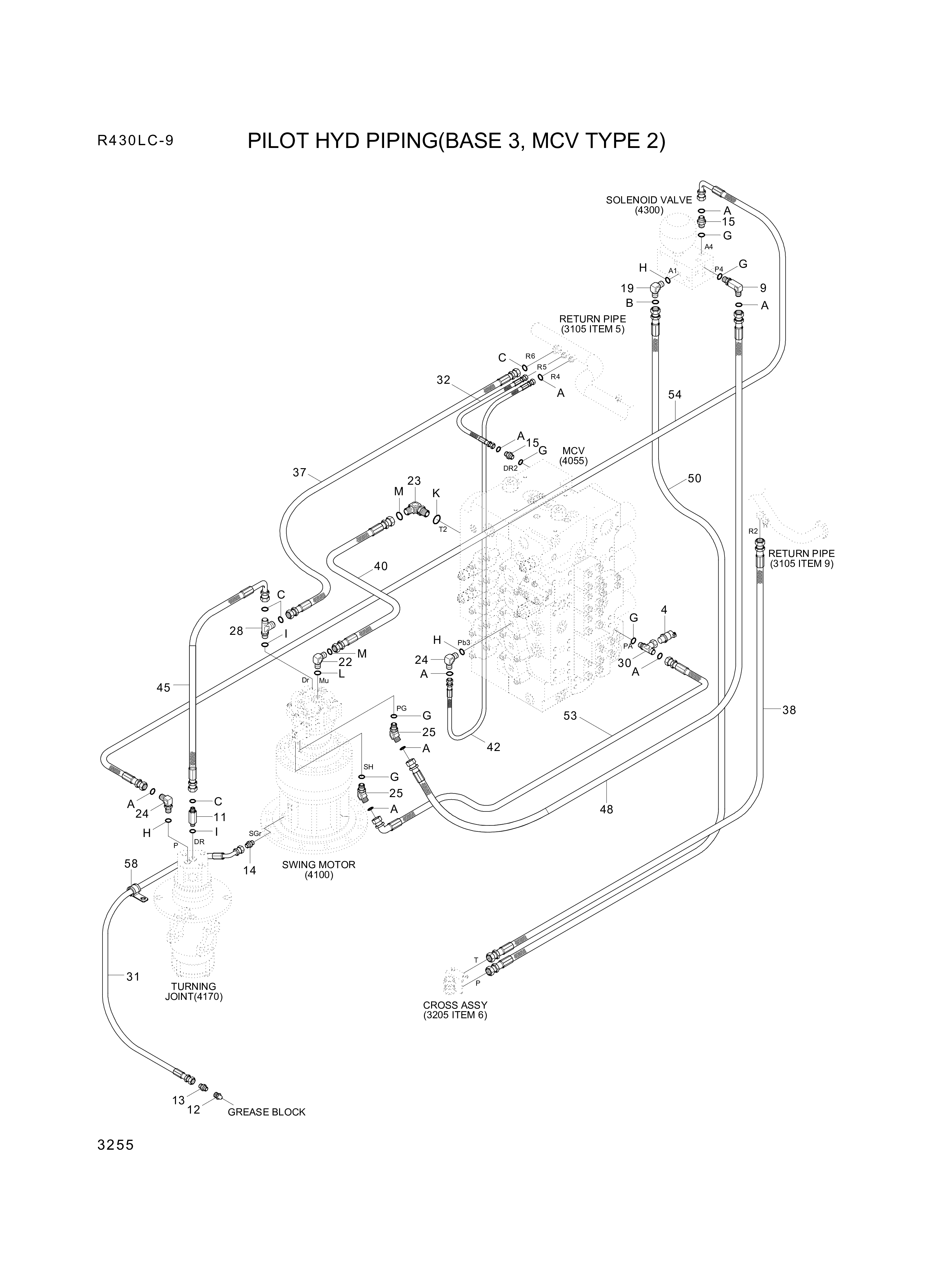 drawing for Hyundai Construction Equipment P930-042021 - HOSE ASSY-ORFS&THD (figure 1)