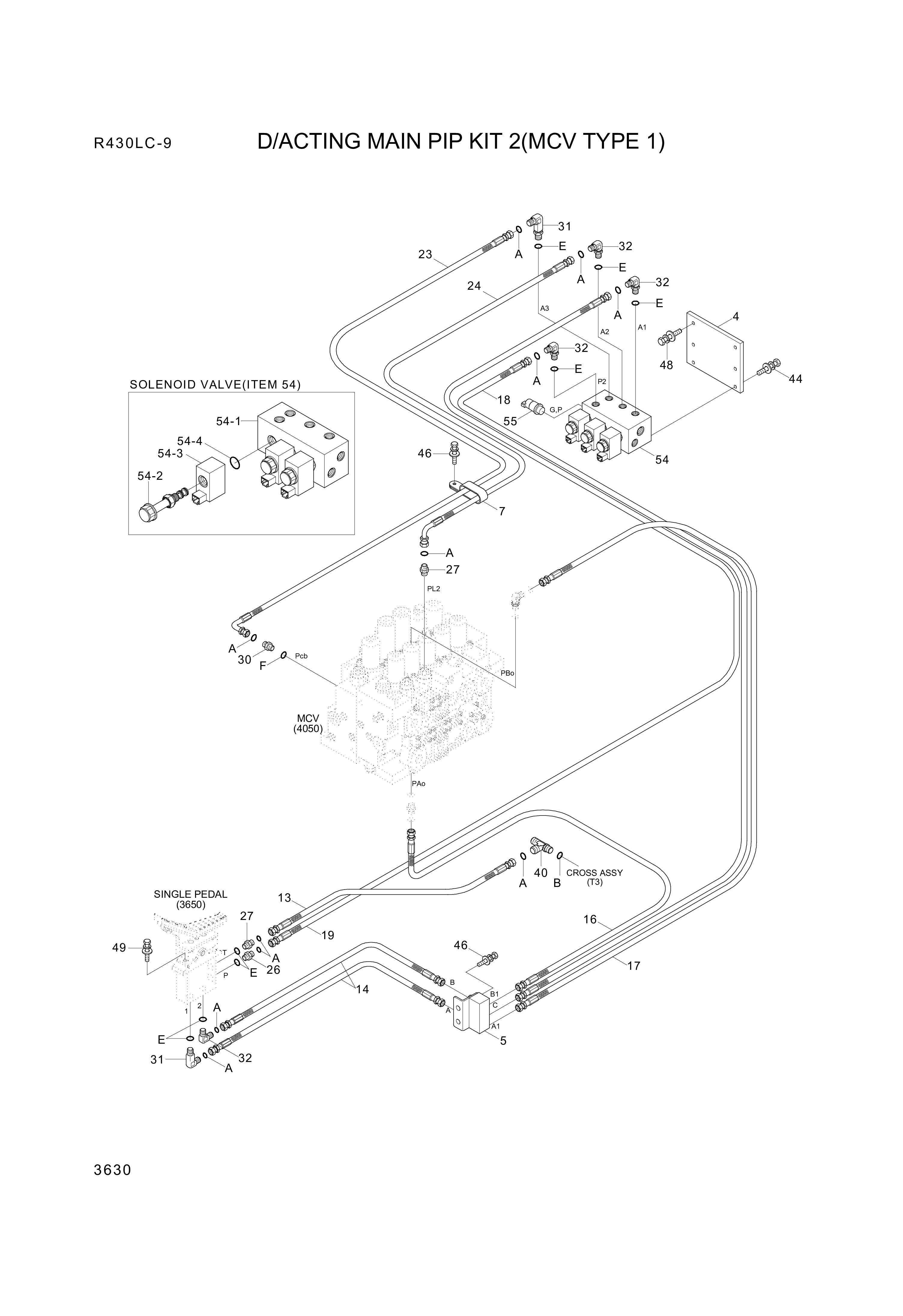 drawing for Hyundai Construction Equipment 230000640 - SEAL KIT (figure 3)