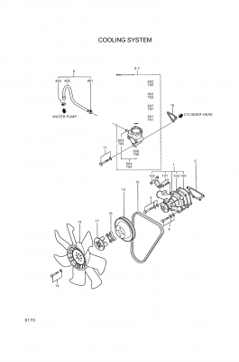 drawing for Hyundai Construction Equipment XJAF-01563 - FAN-COOLING (figure 1)
