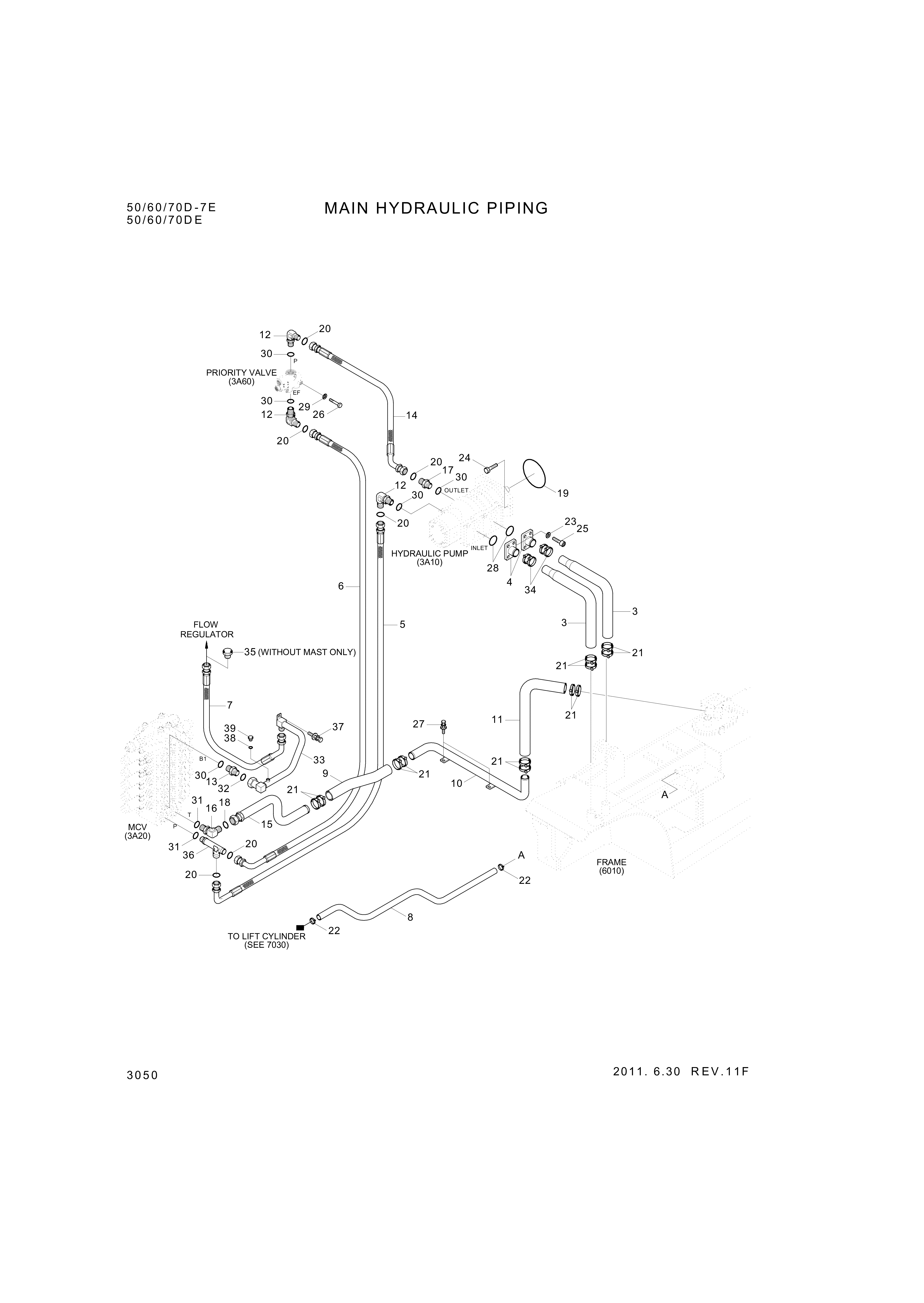 drawing for Hyundai Construction Equipment S611-030001 - O-RING (figure 3)