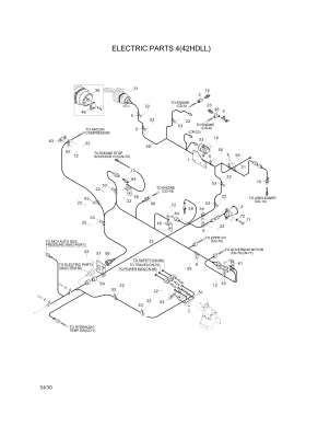 Technical drawing of Hyundai Construction Equipment 94670-72110 UNIT-OVER HEAT WARING with dimensions and layout (figure 2)