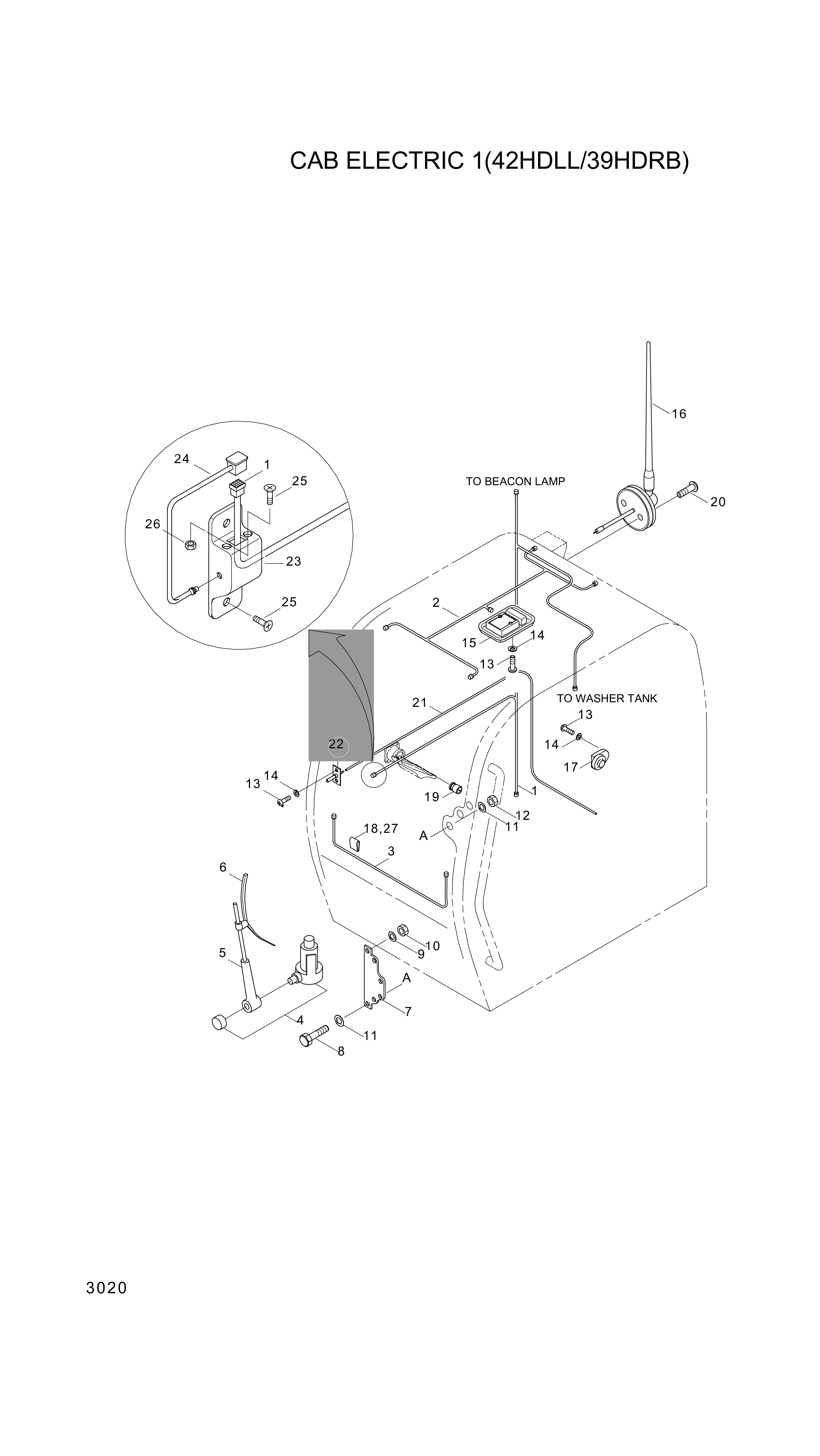 Technical drawing of Hyundai Construction Equipment S411-050004 WASHER-SPRING with dimensions and layout (figure 4)