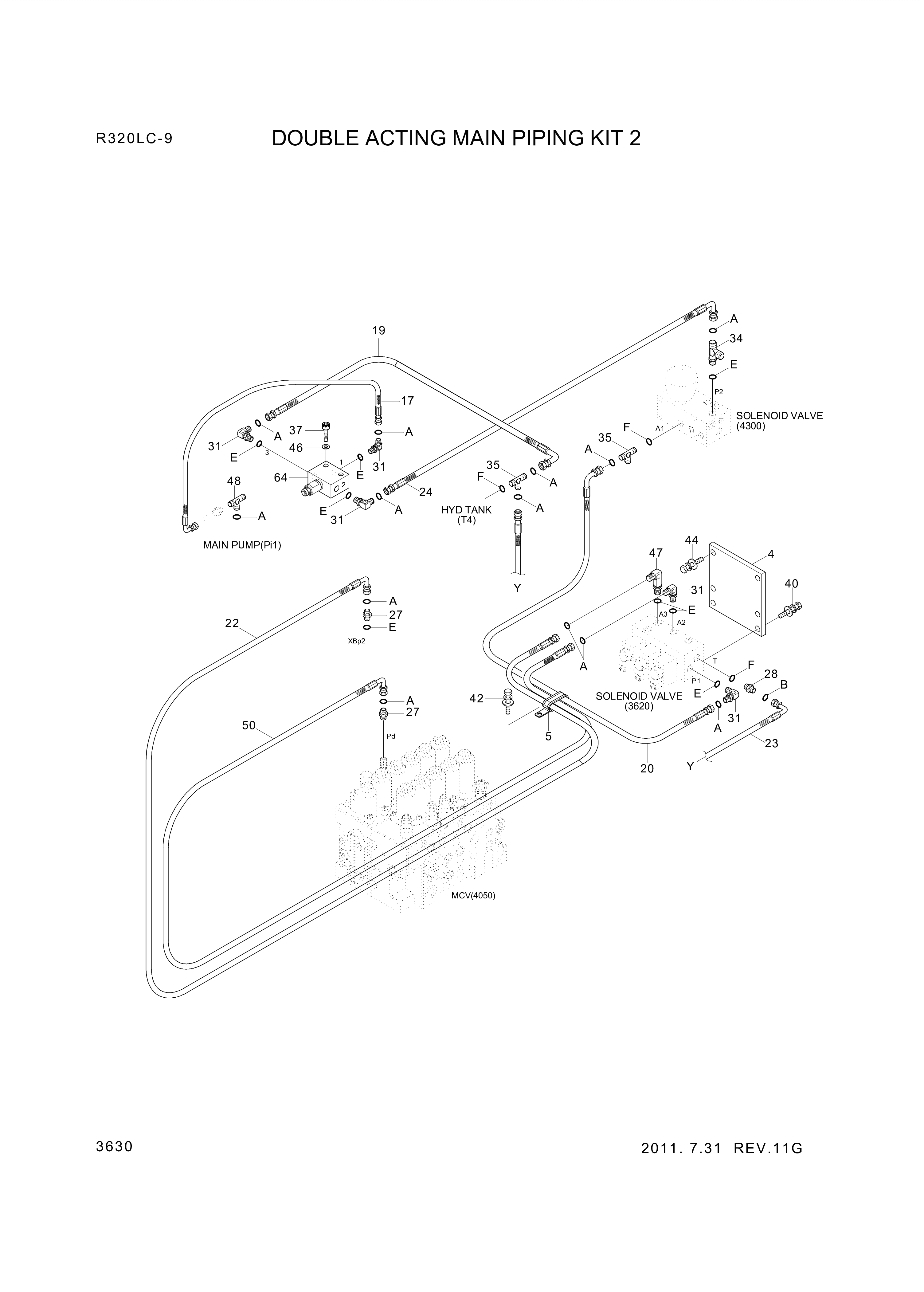 drawing for Hyundai Construction Equipment P933-042029 - HOSE ASSY-ORFS&THD (figure 1)