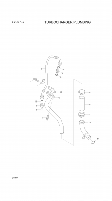 drawing for Hyundai Construction Equipment YUBP-07081 - HOSE (figure 2)