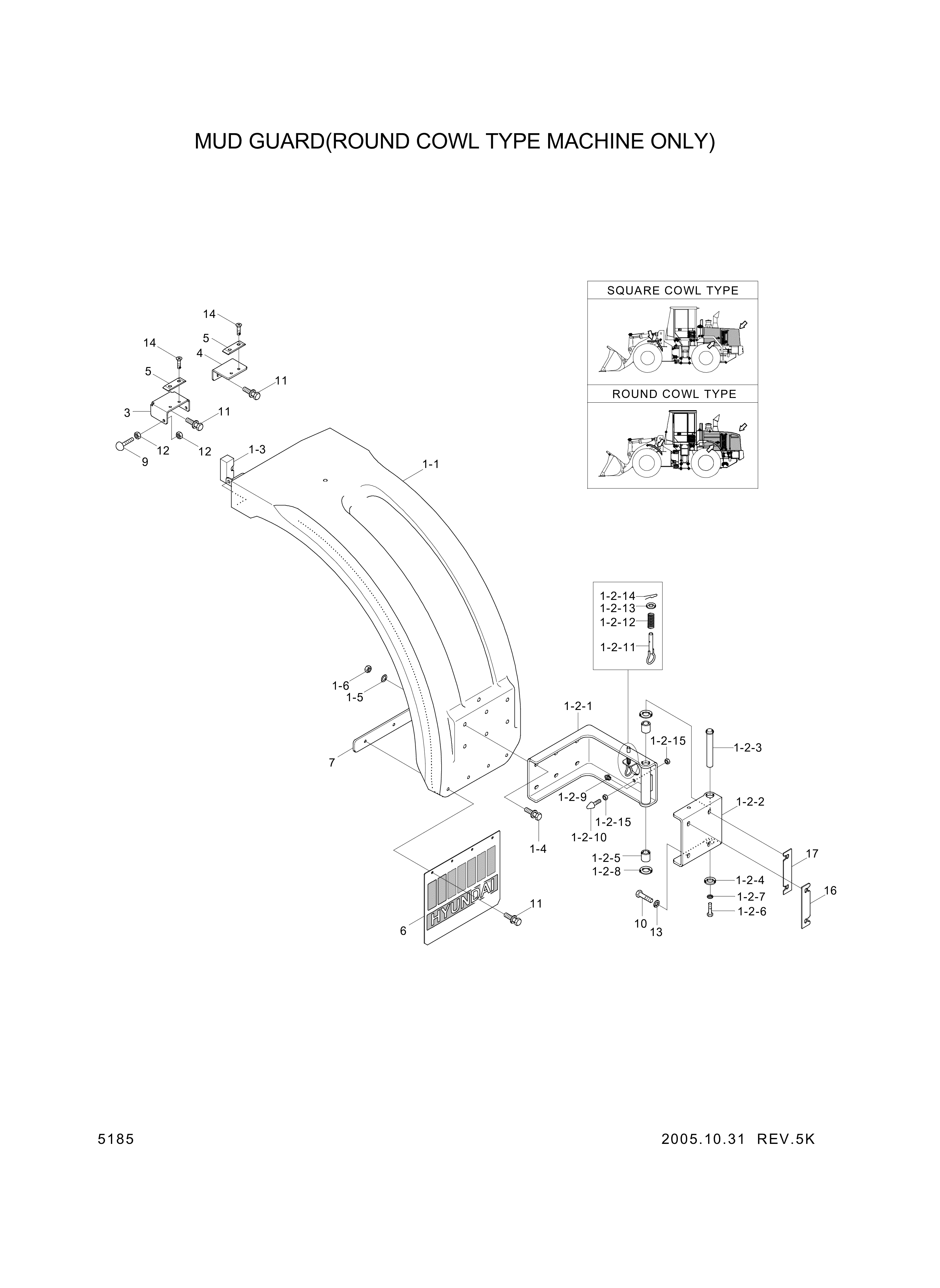 drawing for Hyundai Construction Equipment S141-060152 - SCREW (figure 2)