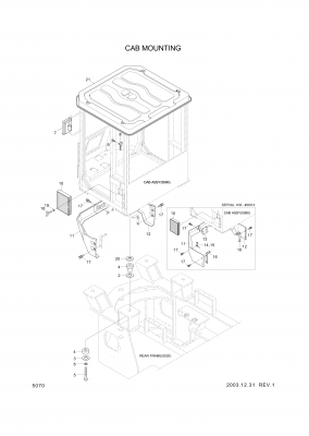 Technical drawing of Hyundai Construction Equipment S403-271002 WASHER-PLAIN with dimensions and layout (figure 2)
