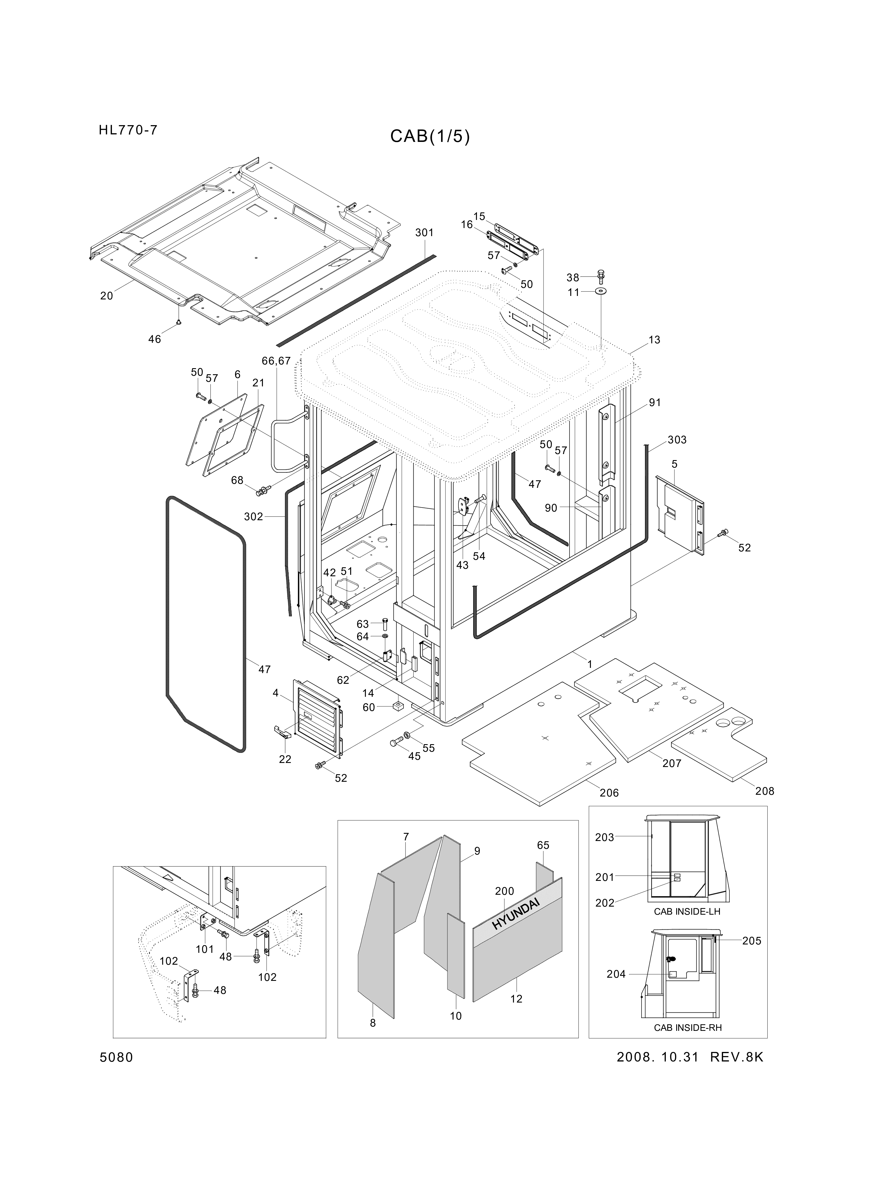 drawing for Hyundai Construction Equipment S145-080166 - BOLT-FLAT (figure 1)