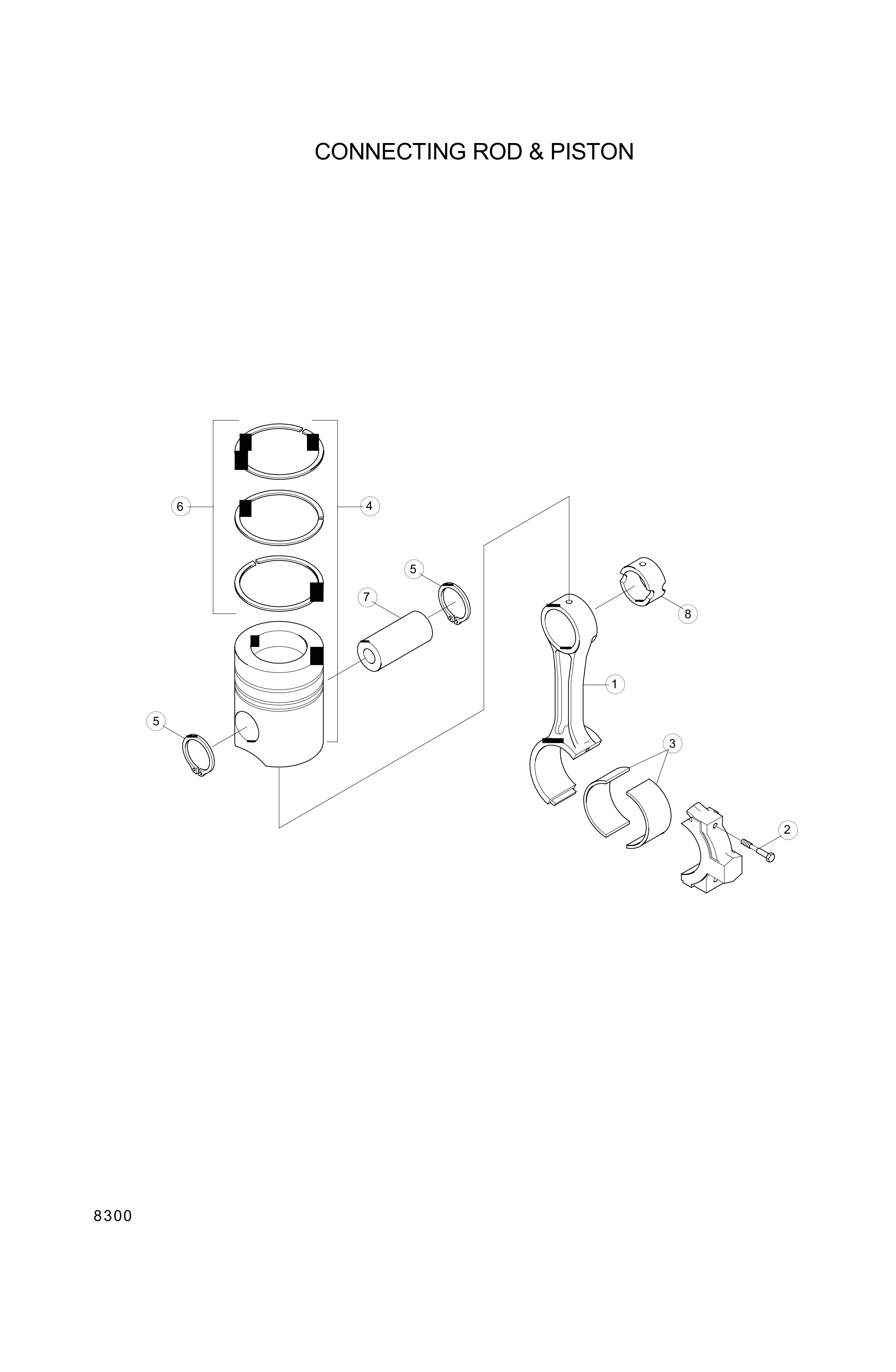 drawing for Hyundai Construction Equipment YUBP-06300 - RING SET-PISTON (figure 1)