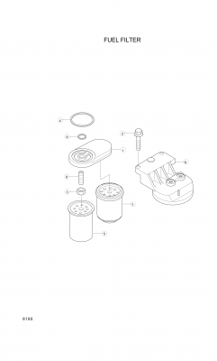 Technical drawing of Hyundai Construction Equipment YUBP-07052 NUT with dimensions and layout
