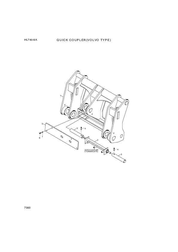 drawing for Hyundai Construction Equipment 61LF-91241 - PIN-COUPLER (figure 1)