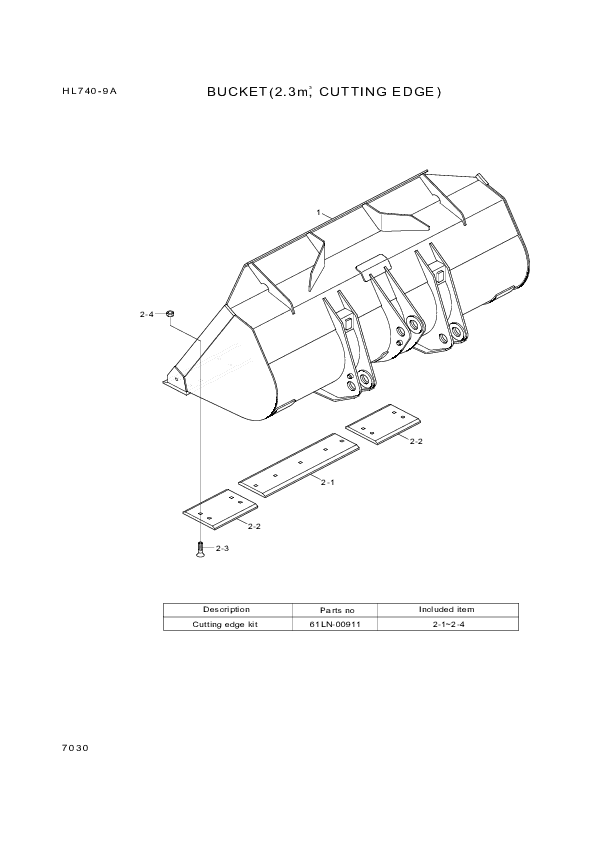 drawing for Hyundai Construction Equipment 61LN-00032 - BUCKET (figure 1)