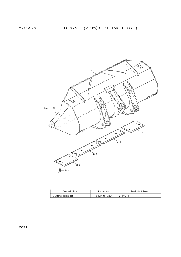 drawing for Hyundai Construction Equipment 61LN-04040 - CUTTINGEDGE-CT (figure 1)