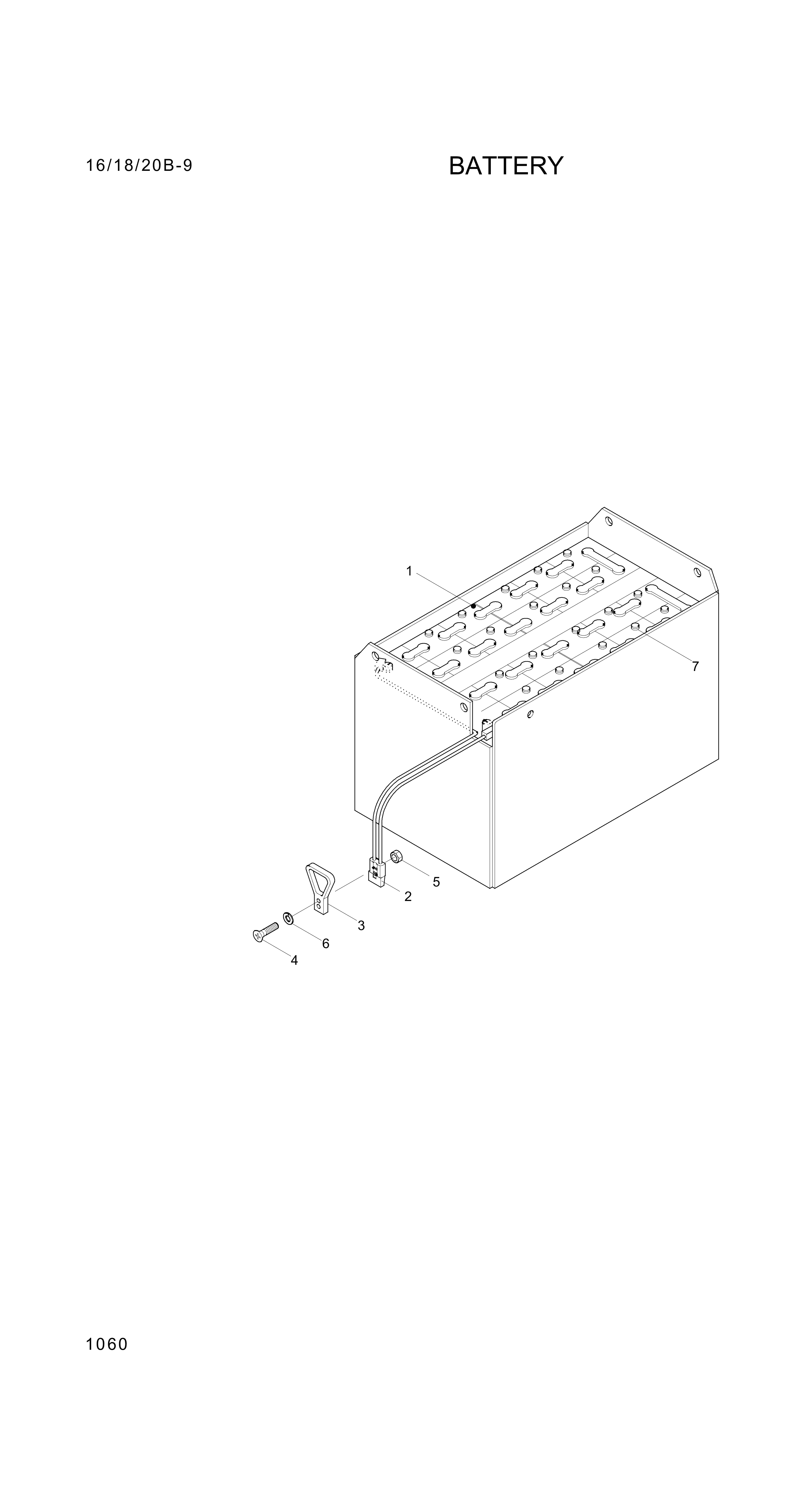 Technical drawing of Hyundai Construction Equipment S161-060452 BOLT-ROUND with dimensions and layout (figure 2)