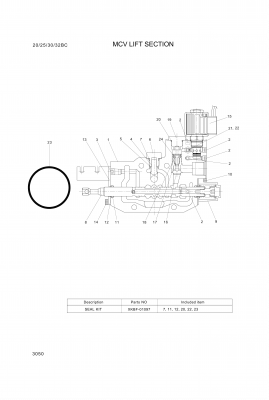 drawing for Hyundai Construction Equipment 95113-01500 - O-RING (figure 2)