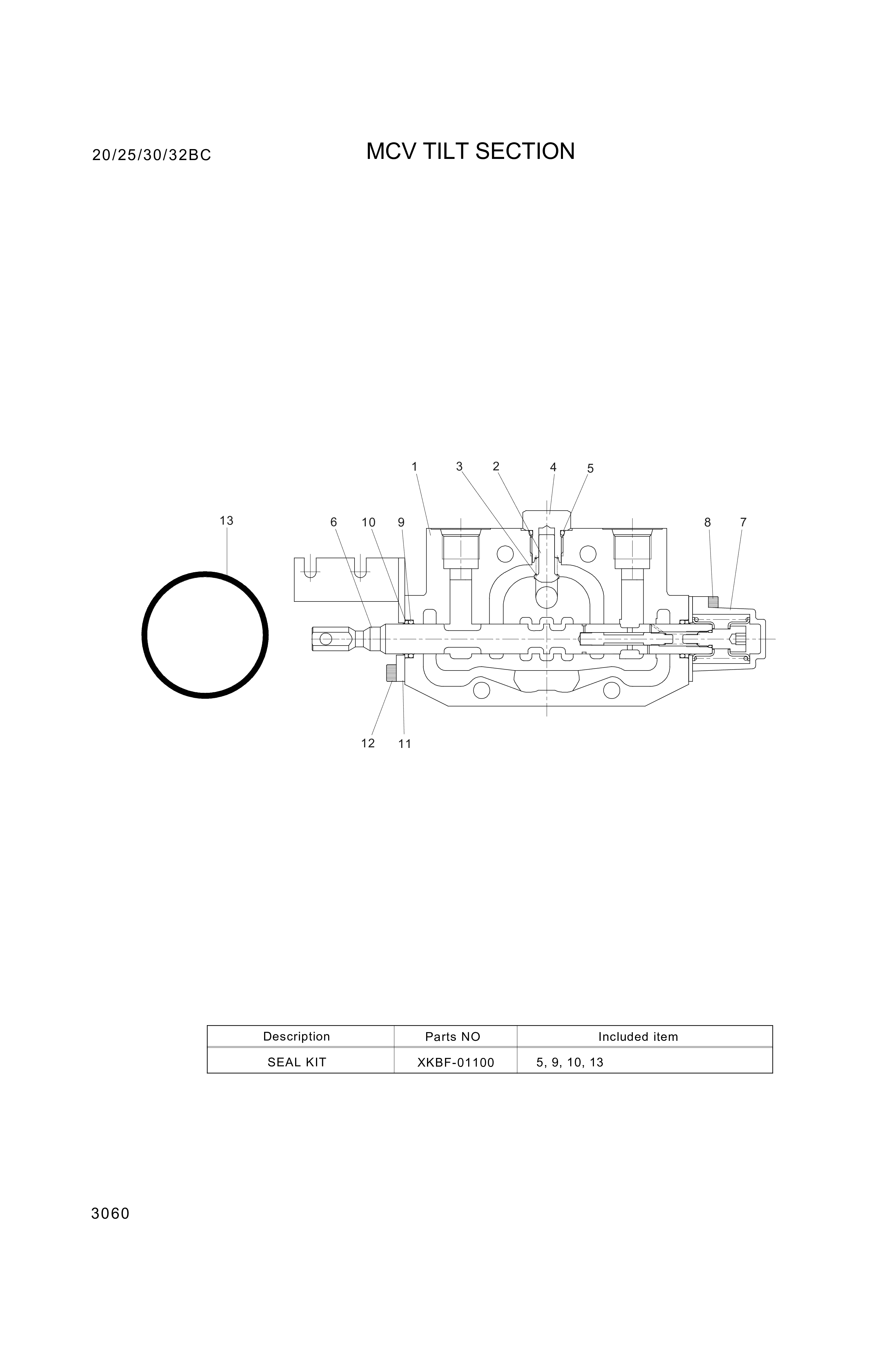 drawing for Hyundai Construction Equipment 00RBP15 - O-RING (figure 3)