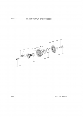 drawing for Hyundai Construction Equipment ZGAQ-02495 - GEAR&BEARING ASSY (figure 3)