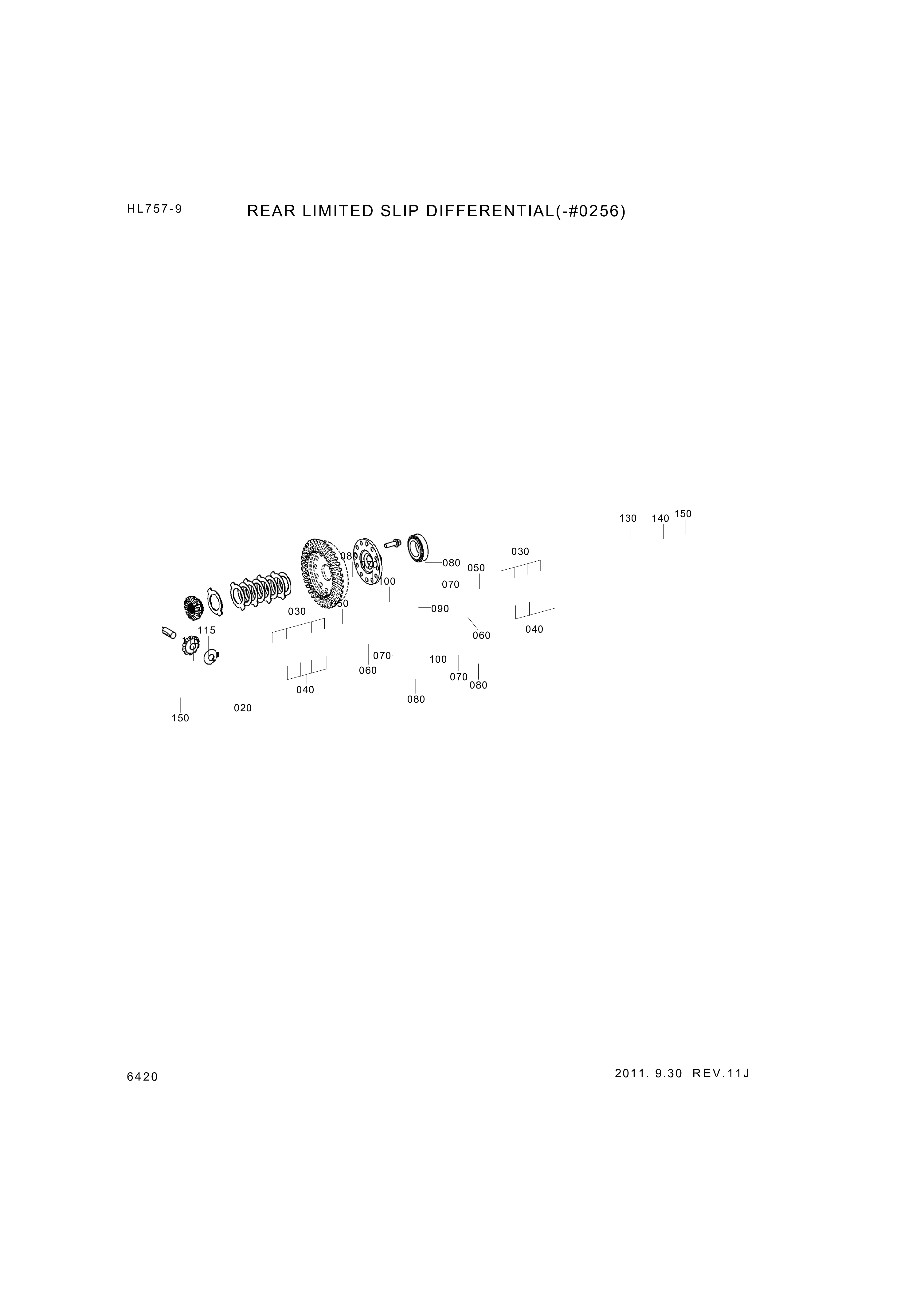 drawing for Hyundai Construction Equipment ZGAQ-02556 - GEAR-BEVEL (figure 1)