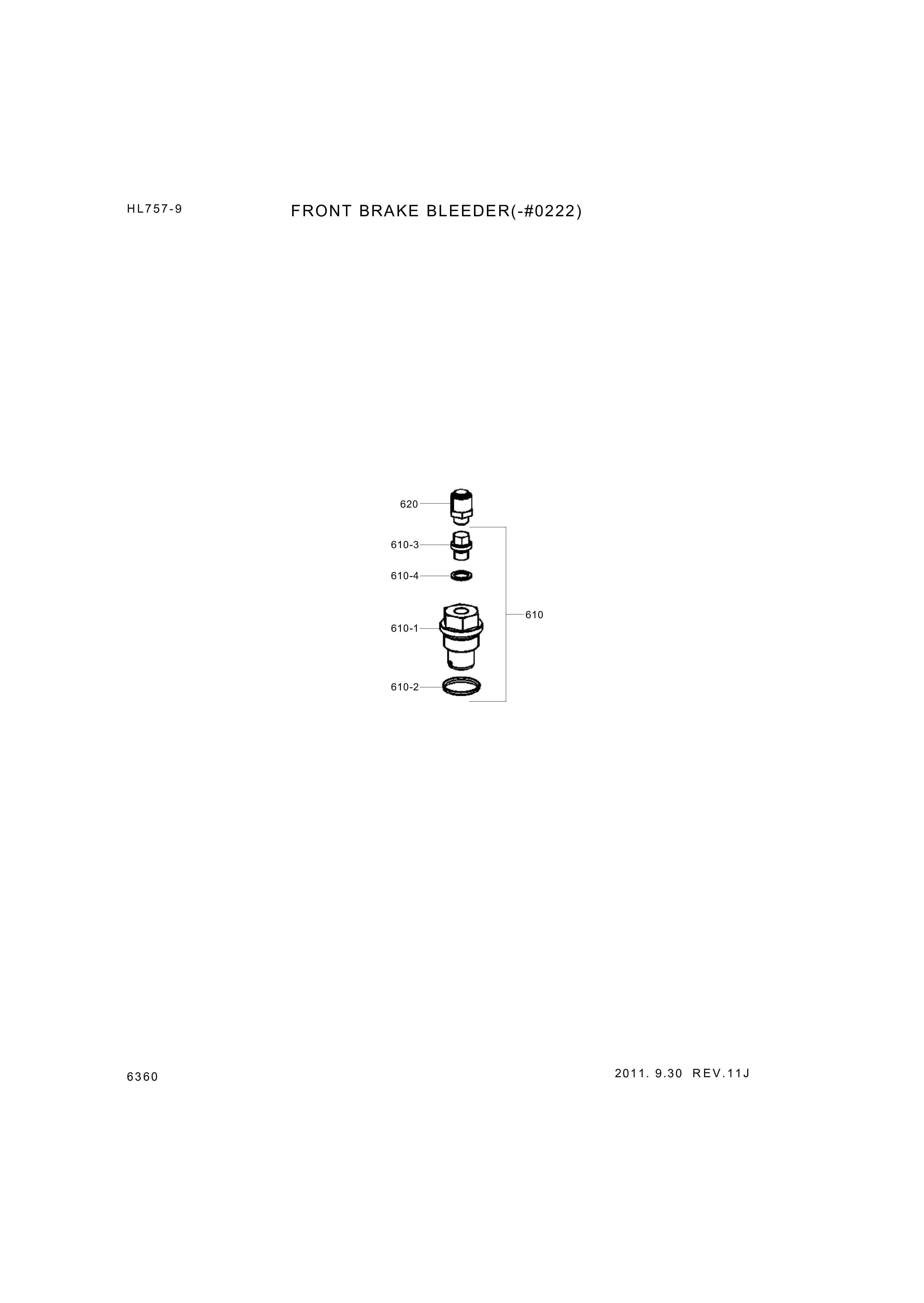 drawing for Hyundai Construction Equipment 0732-612-001 - VENT VALVE (figure 5)