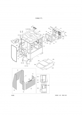 Technical drawing of Hyundai Construction Equipment S141-080162 BOLT-FLAT with dimensions and layout (figure 2)
